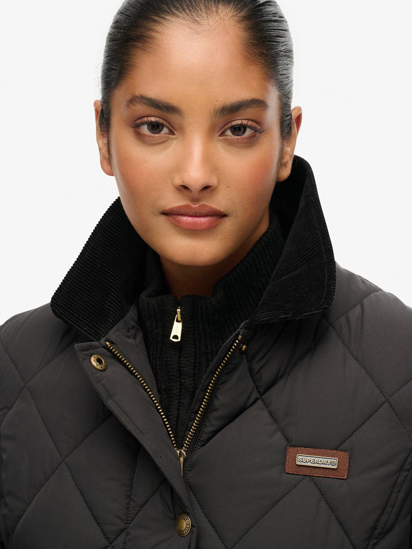 Image 4 of 7 of Superdry Cord Trimmed Liner Jacket - Black