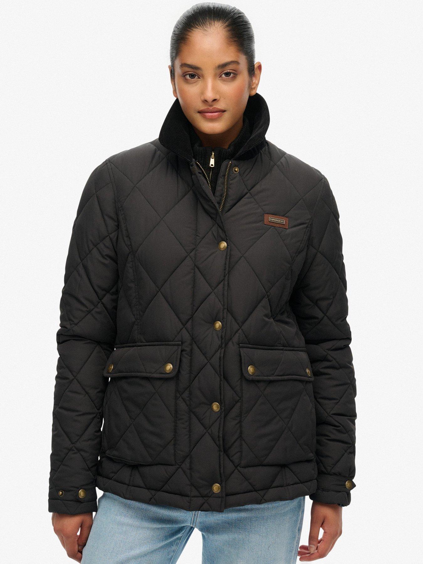 Image 5 of 7 of Superdry Cord Trimmed Liner Jacket - Black