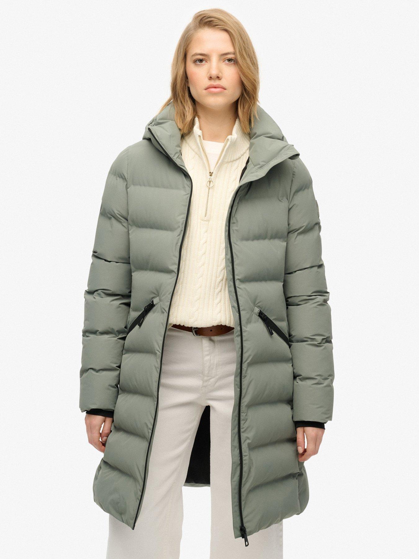 Superdry City Midlength Padded Jacket - Freestyle Green