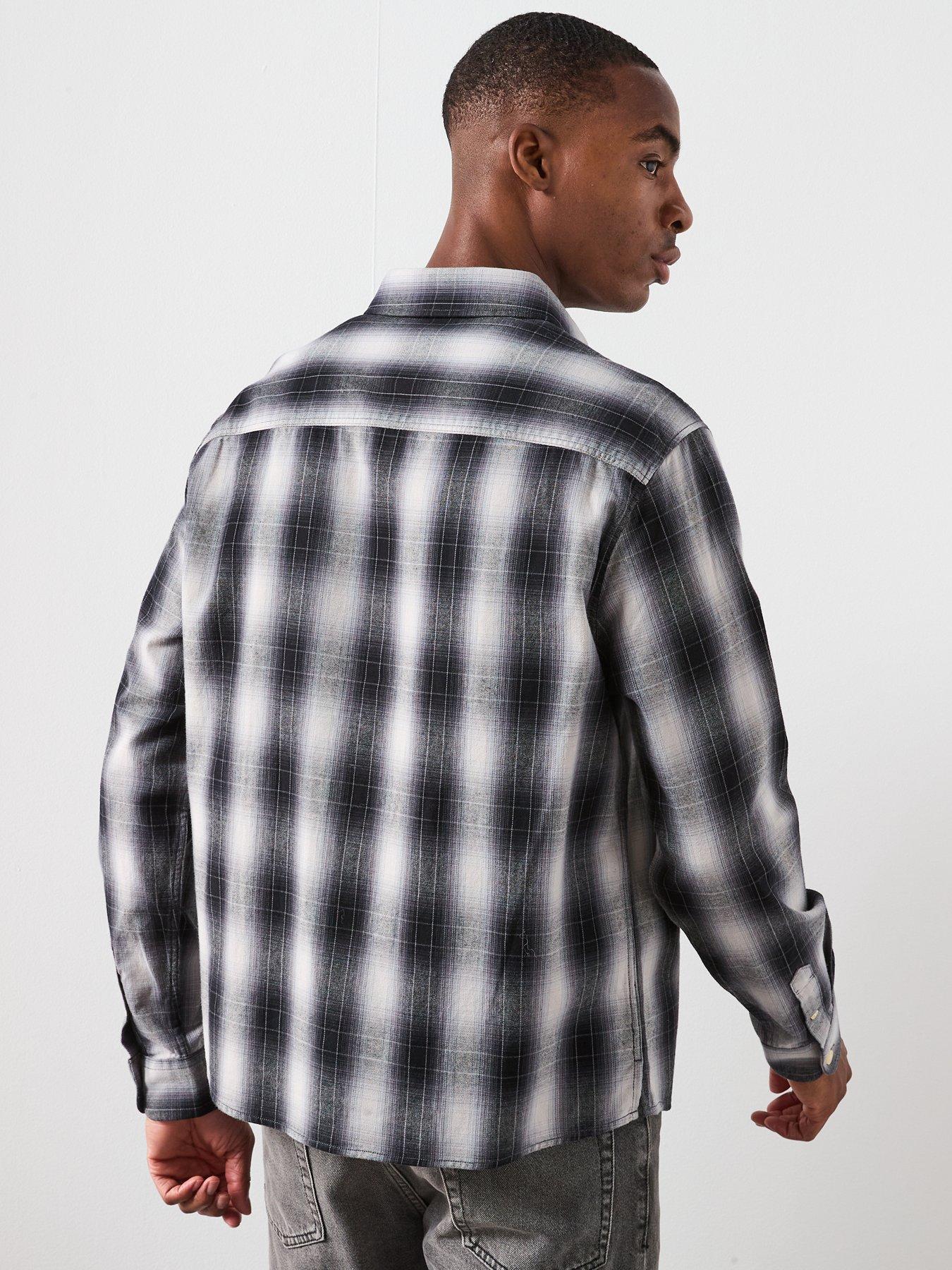 Image 2 of 6 of AllSaints Holburn Checked Shirt - Black/White