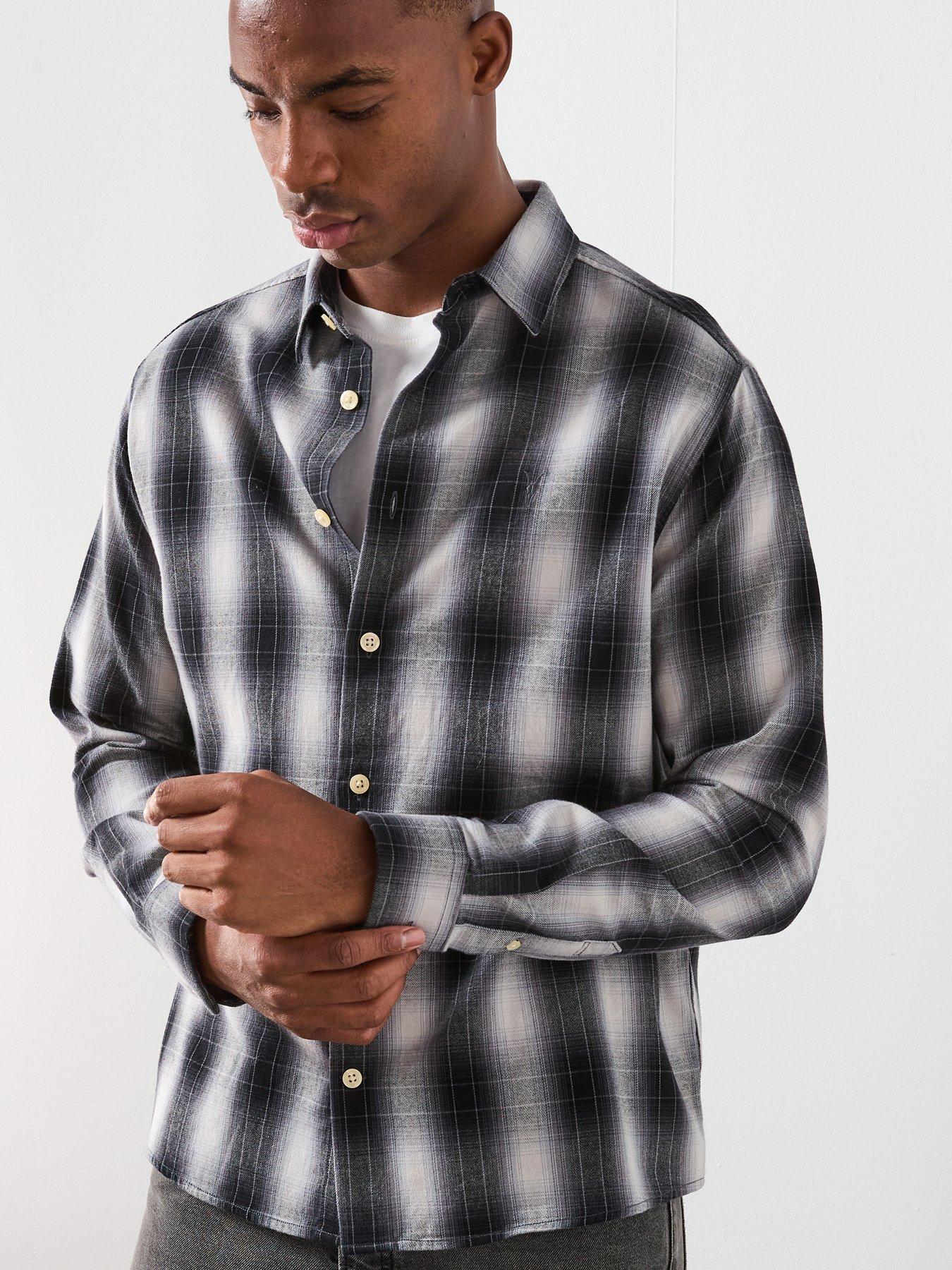 Image 5 of 6 of AllSaints Holburn Checked Shirt - Black/White