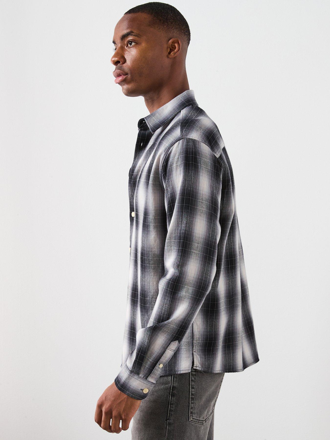 Image 6 of 6 of AllSaints Holburn Checked Shirt - Black/White