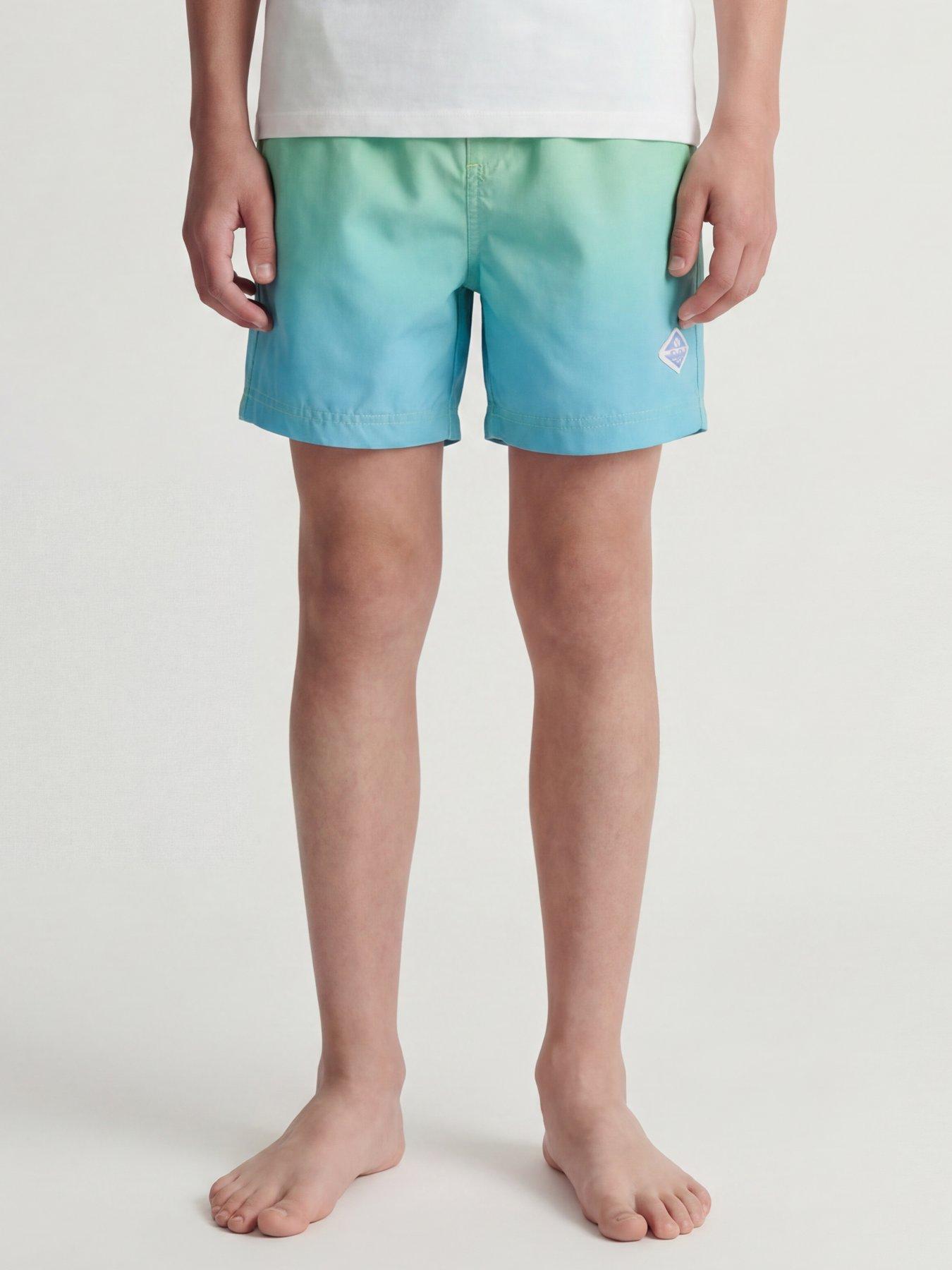 Jack & Jones Junior Boys Horizon Dip Dye Swim Shorts - Bright Lime Green
