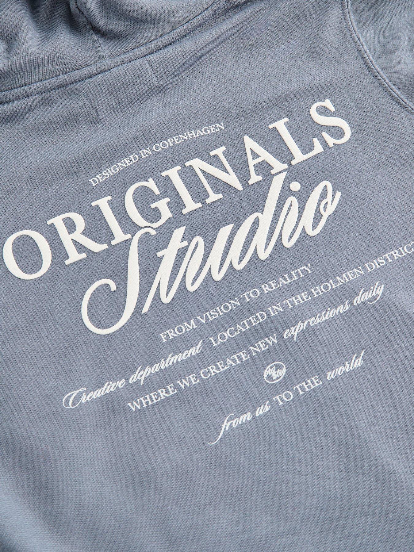 Image 5 of 7 of Jack & Jones Junior Boys Back Print Hoodie - Tradewinds Blue