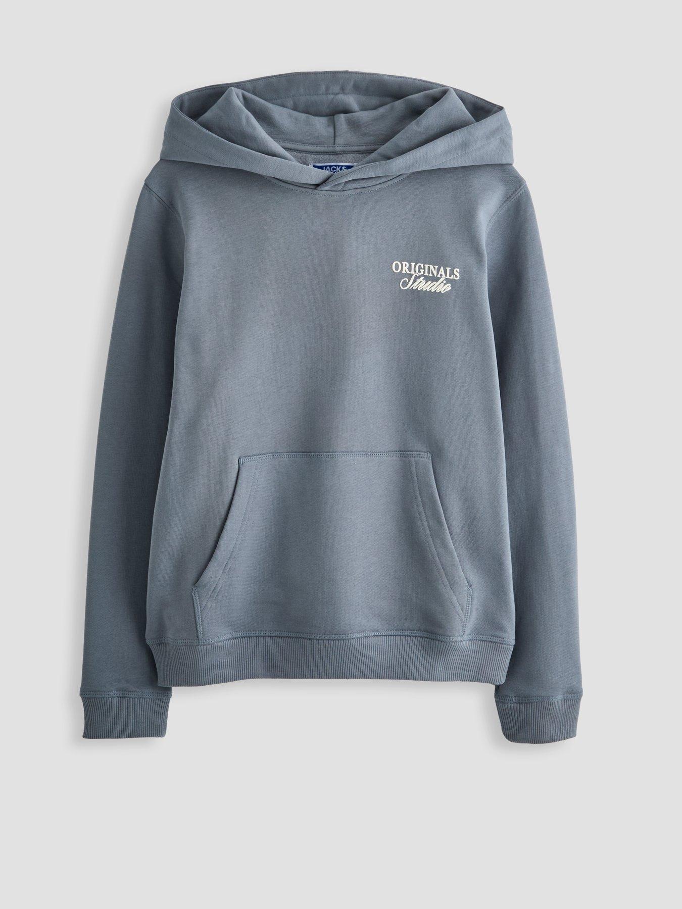 Image 6 of 7 of Jack & Jones Junior Boys Back Print Hoodie - Tradewinds Blue