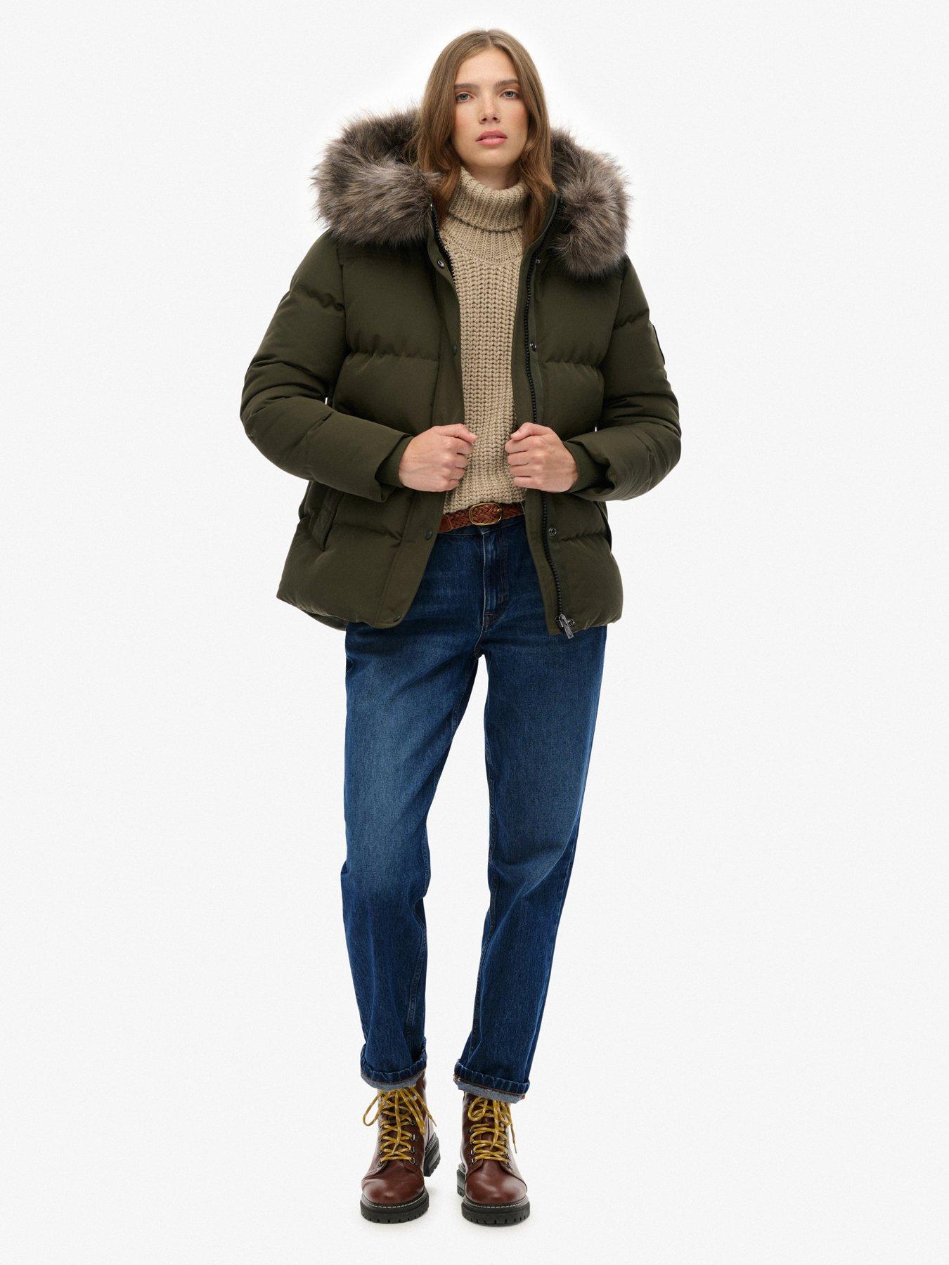 Image 3 of 7 of Superdry Everest 5 Baffle Puffer Jacket - Army Khaki Green