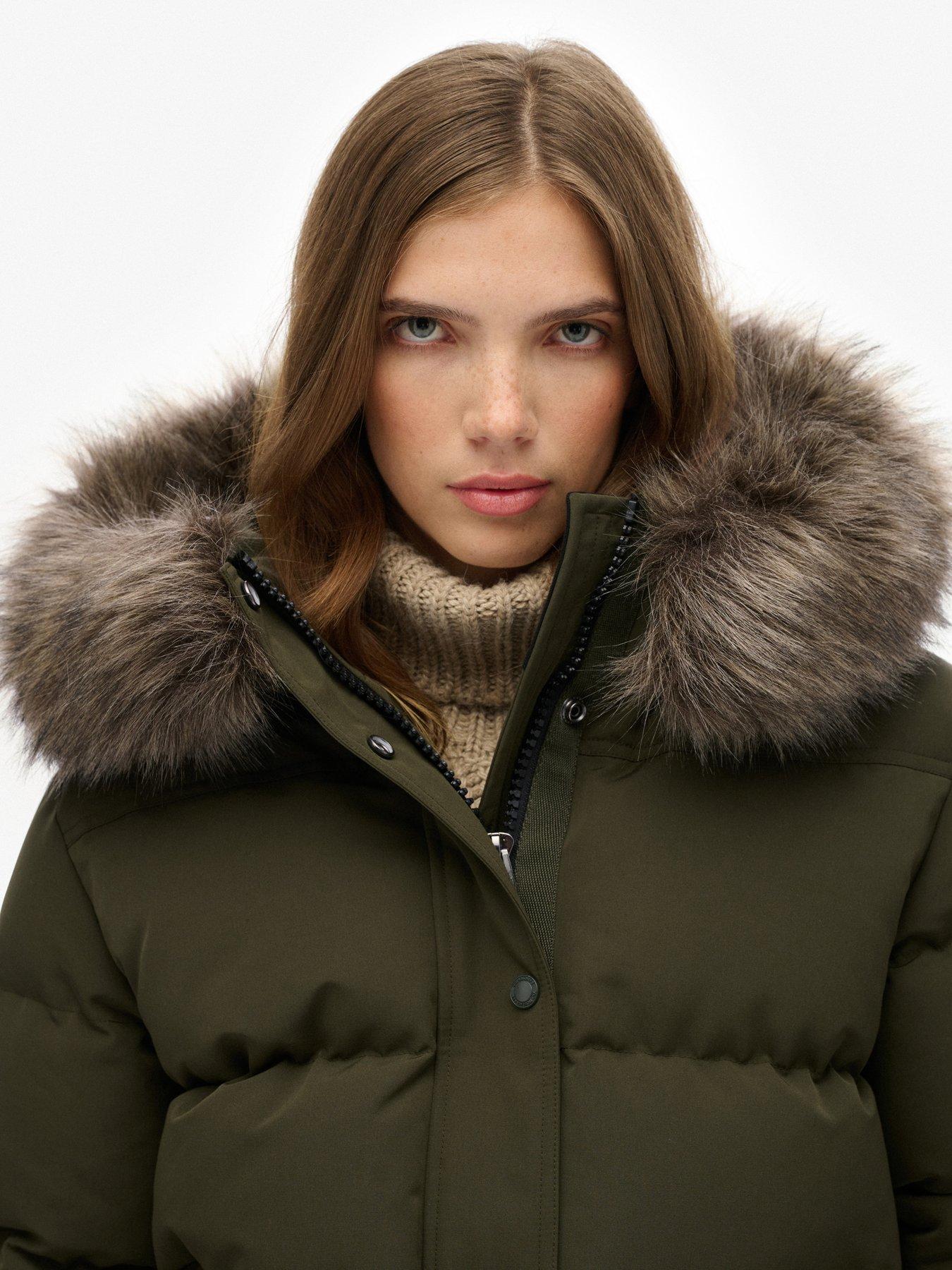 Image 4 of 7 of Superdry Everest 5 Baffle Puffer Jacket - Army Khaki Green