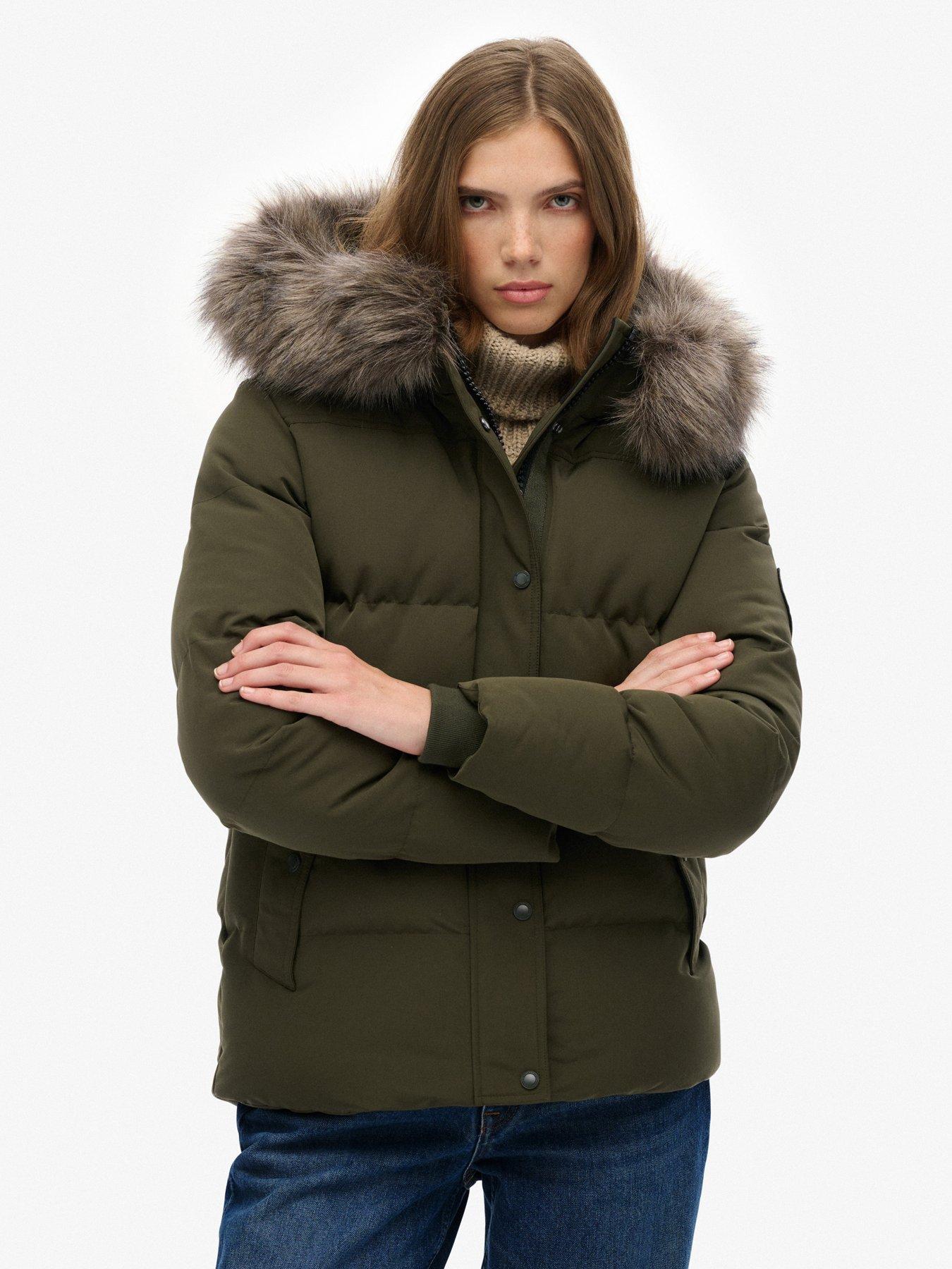Image 5 of 7 of Superdry Everest 5 Baffle Puffer Jacket - Army Khaki Green
