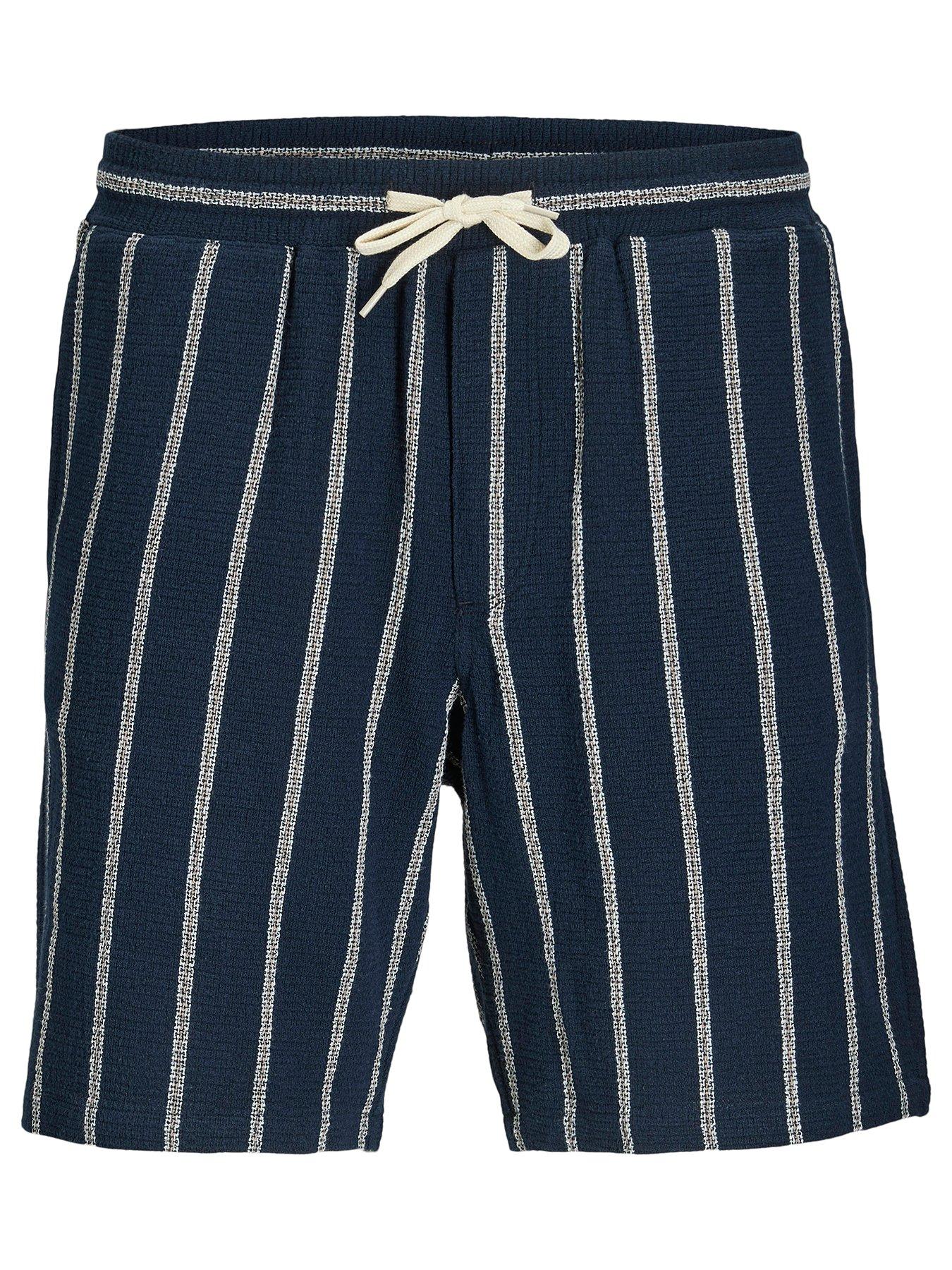 Image 1 of 2 of Jack & Jones Mini Younger Boys Stripe Co-Ord Shorts - Navy