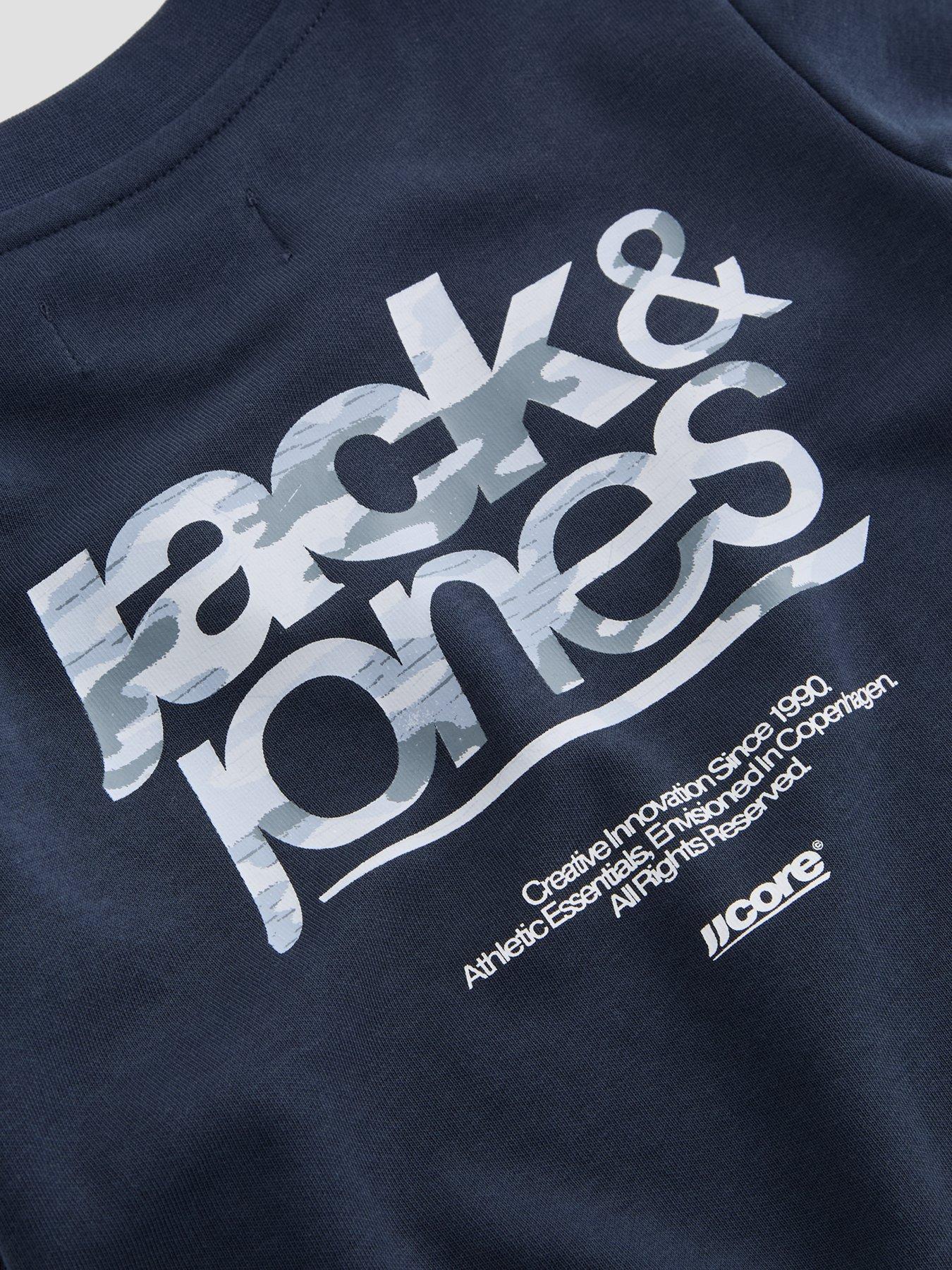 Image 3 of 4 of Jack & Jones Mini Younger Boys Breeze Back Print Short Sleeve T-Shirt - Outer Space
