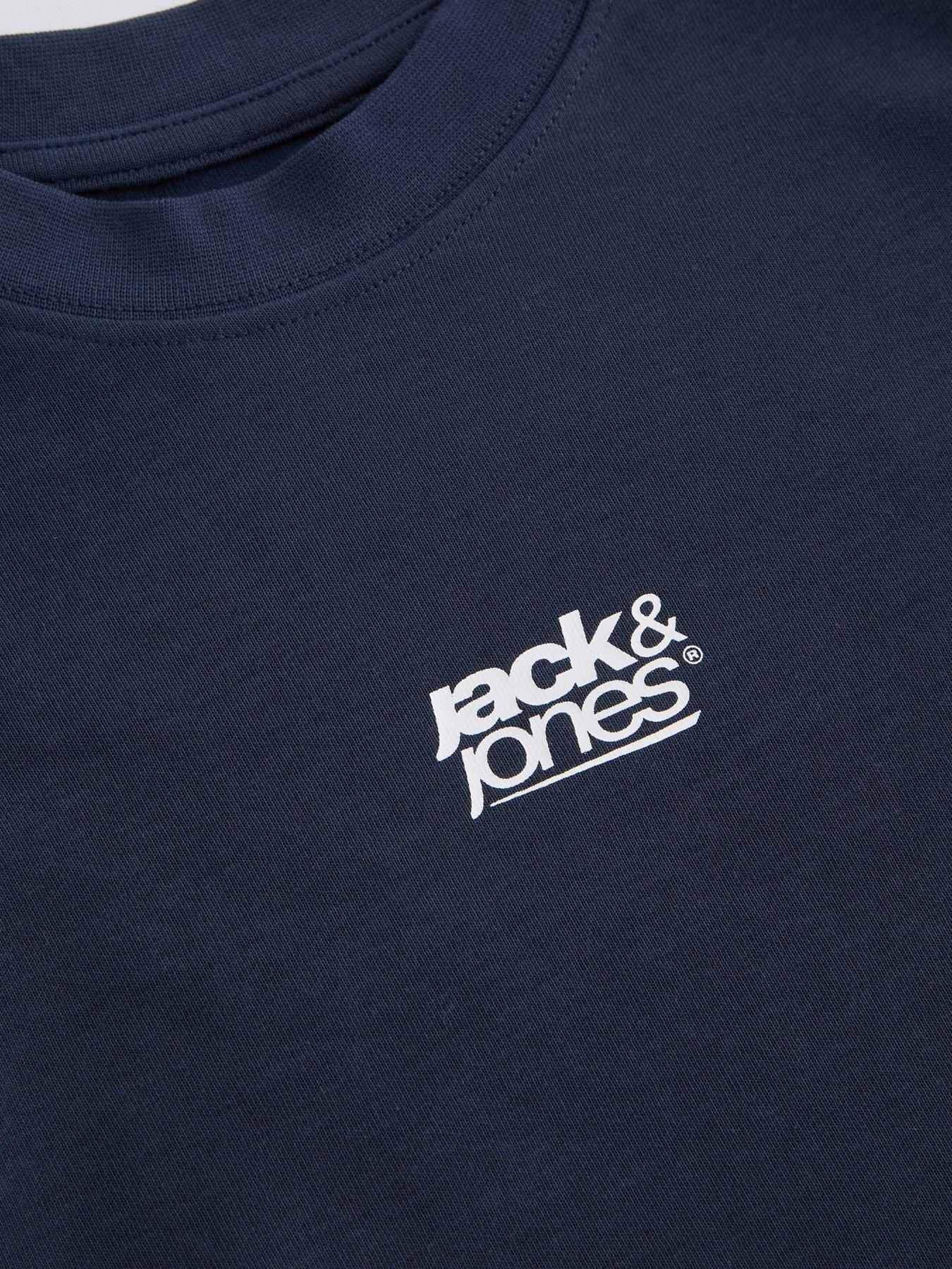 Image 4 of 4 of Jack & Jones Mini Younger Boys Breeze Back Print Short Sleeve T-Shirt - Outer Space