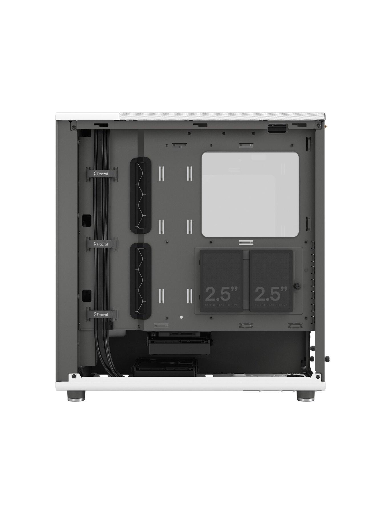 Image 6 of 7 of Fractal North Chalk White TG Clear Tint PC Case