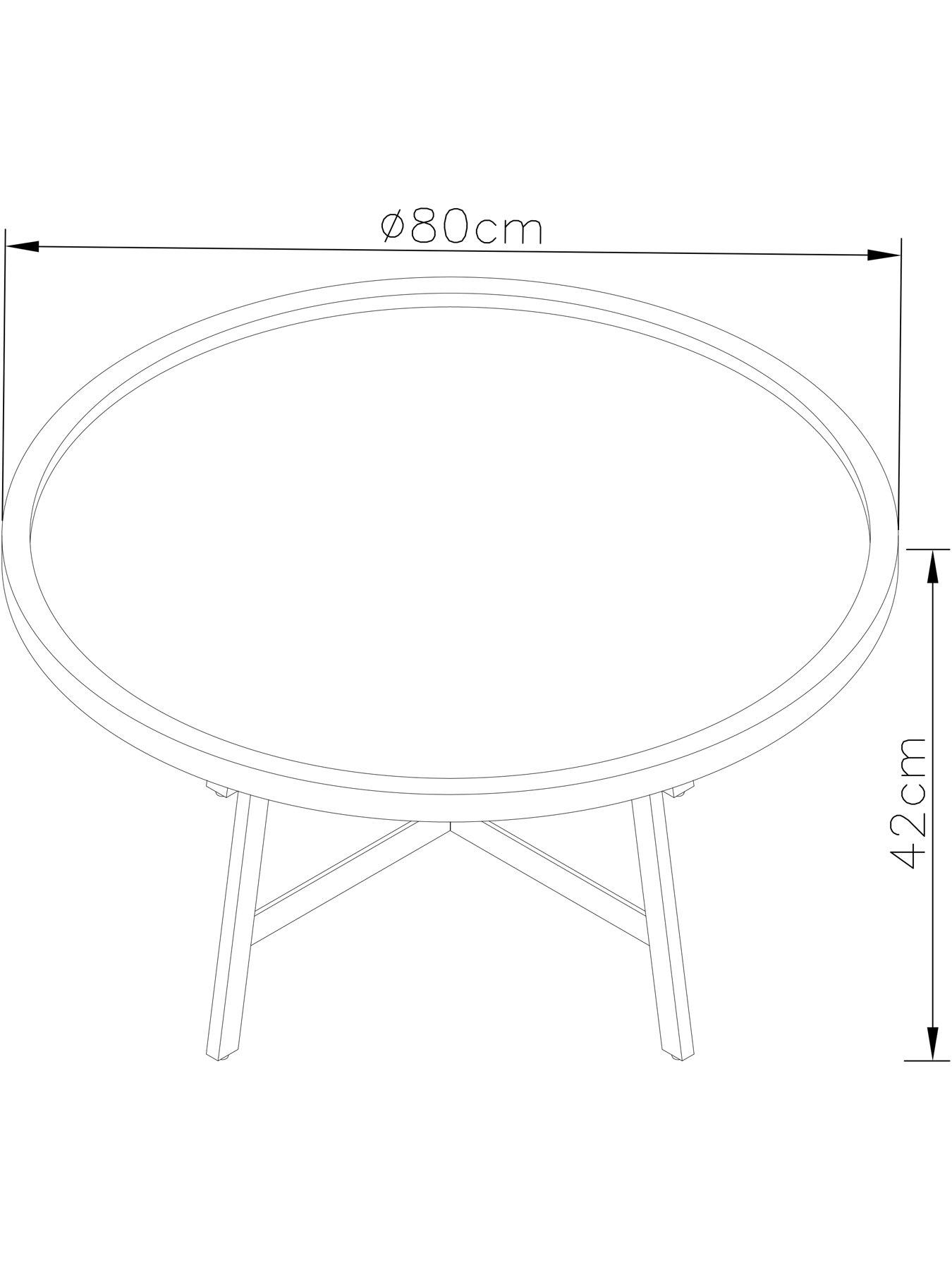 Image 6 of 6 of The Very Collection Odette Round&nbsp;Coffee Table - Natural/Black - FSC&reg; Certified
