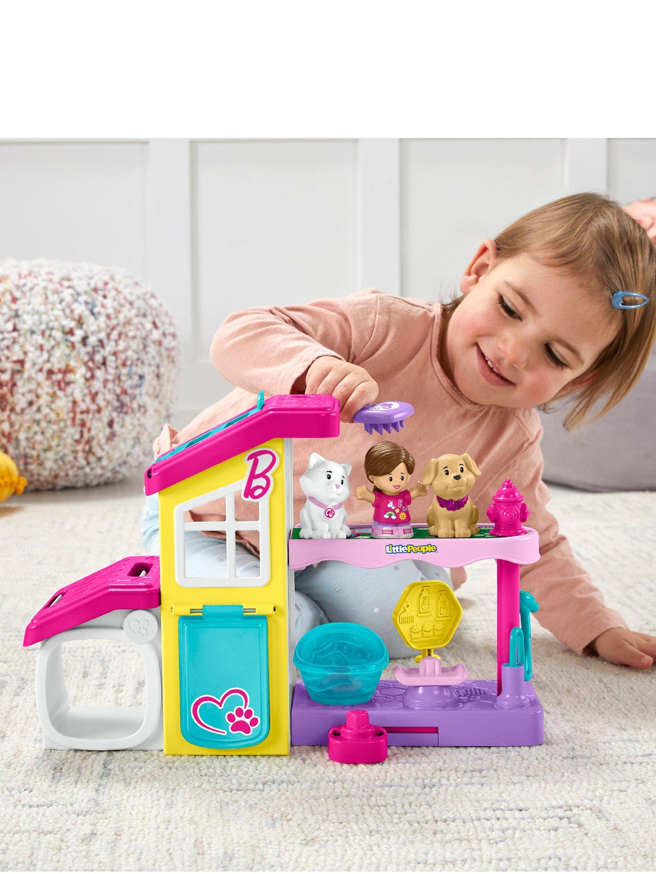 Fisher-Price Little People Fisher-Price Little People Barbie Play and Care Pet Spa Musical Toddler Playset, 4 Pieces