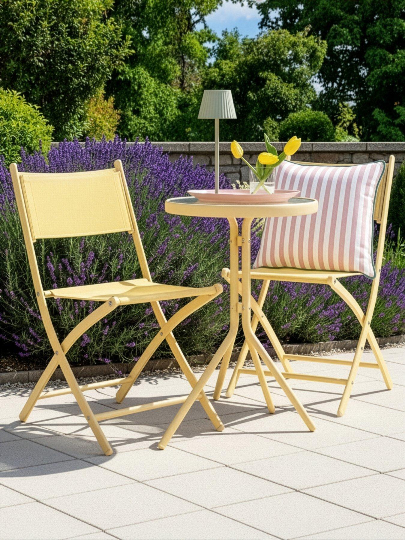 Image 1 of 7 of The Very Collection Hawaii 3-Piece Bistro Set - Buttermilk