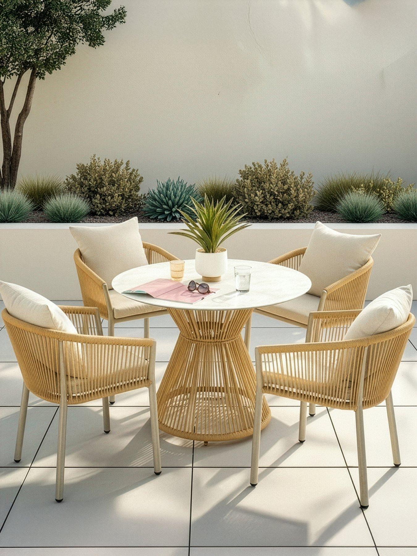 Image 1 of 7 of The Very Collection Columbia 4 Seater Dining Set