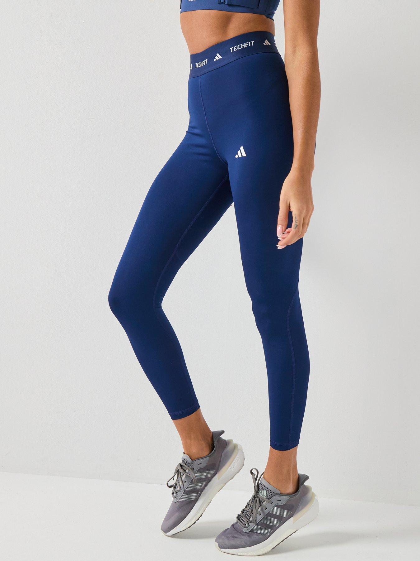 Image 1 of 6 of adidas Women's Training Techfit 7/8 Tights - Blue