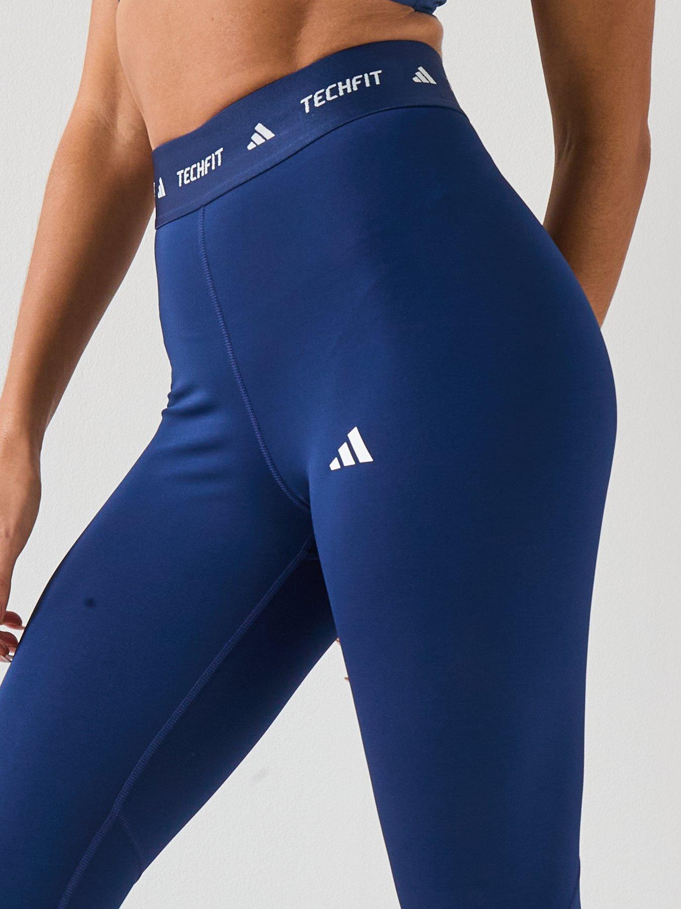 Image 5 of 6 of adidas Women's Training Techfit 7/8 Tights - Blue