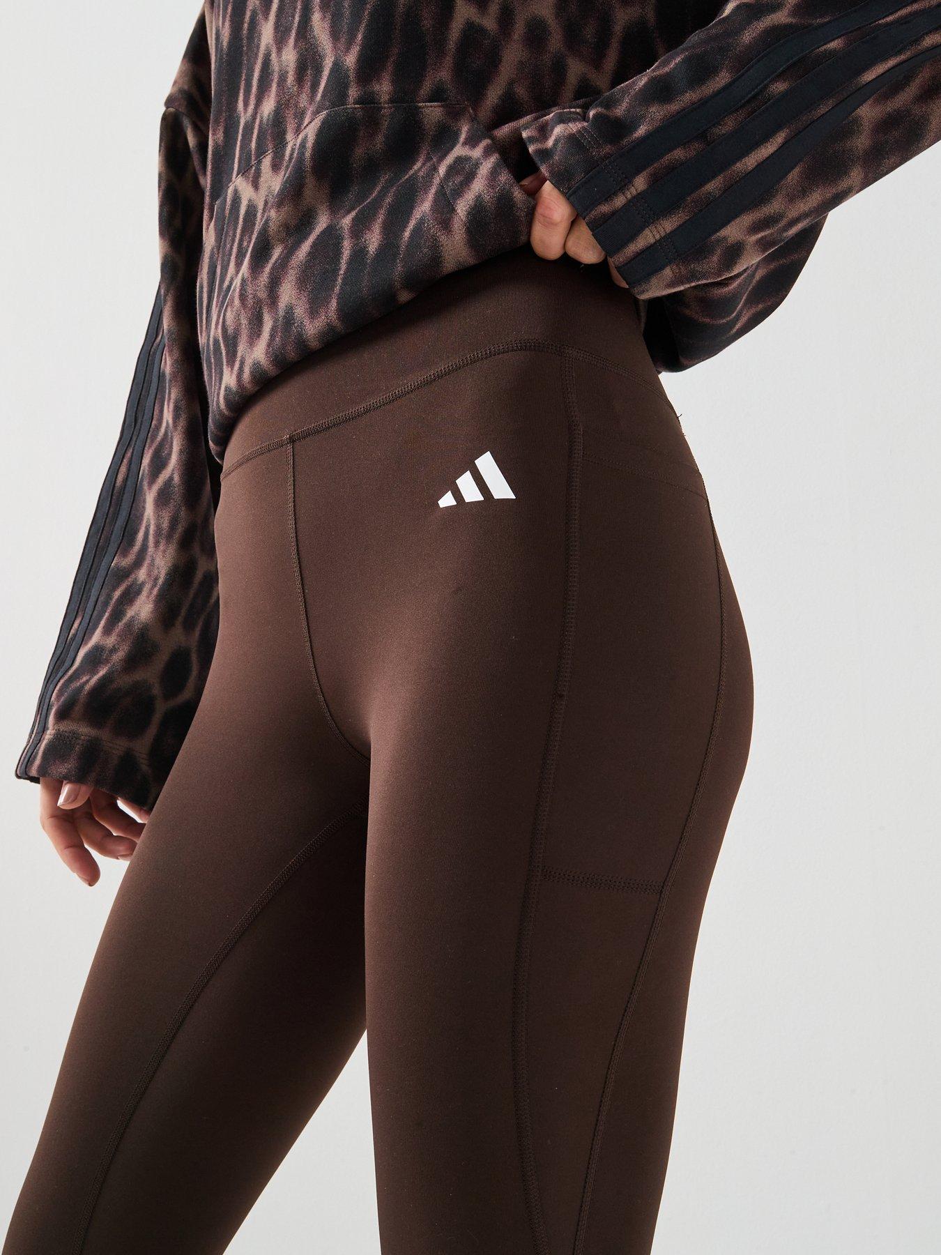 adidas-womens-training-workout-essentials-tights-brownoutfit