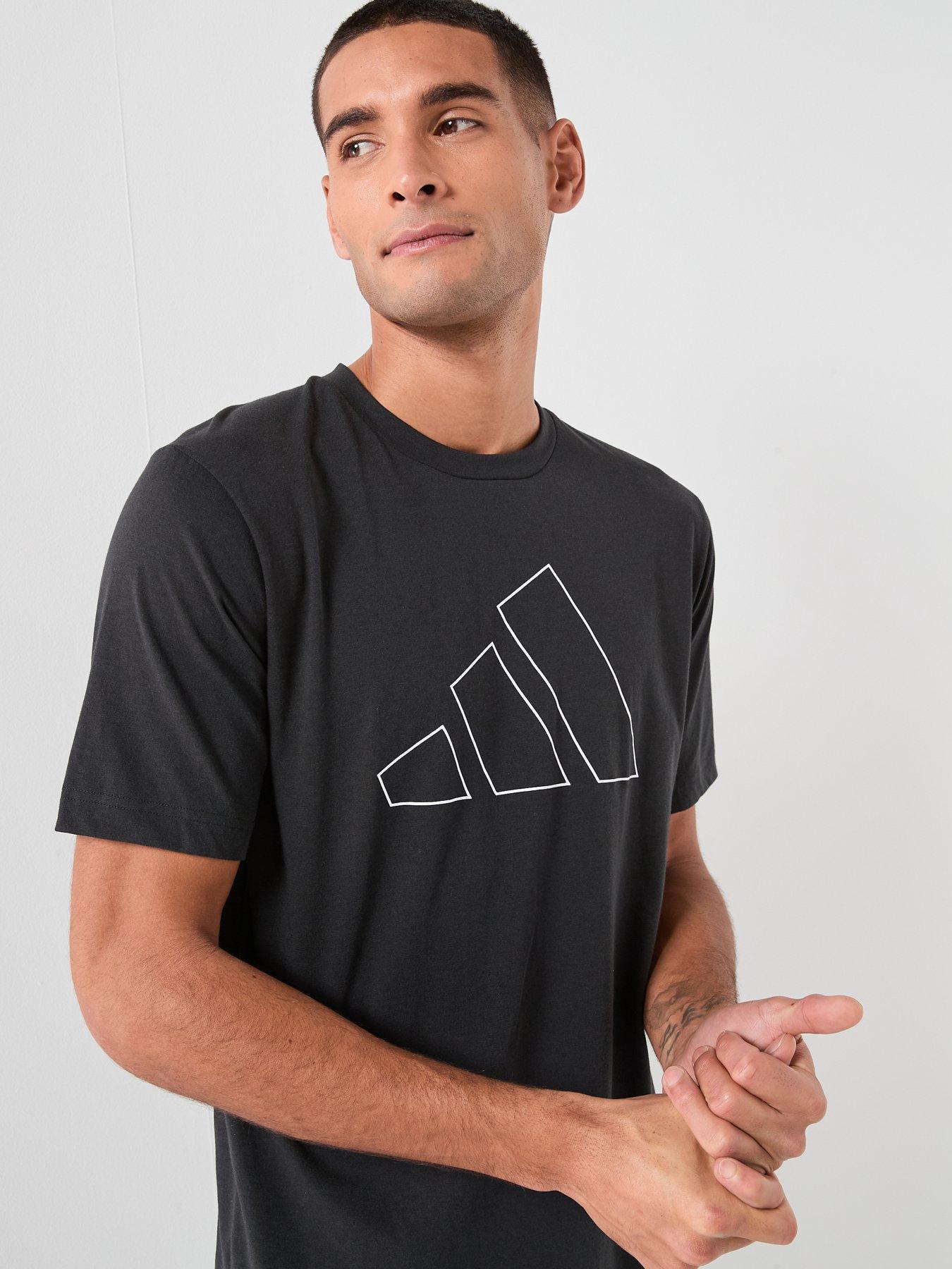 Image 4 of 6 of adidas Mens Training Workout Essentials T-Shirt - Black