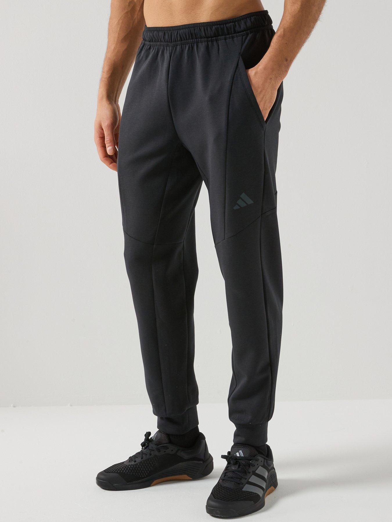 adidas-mens-training-d4t-knit-pant-blackfront