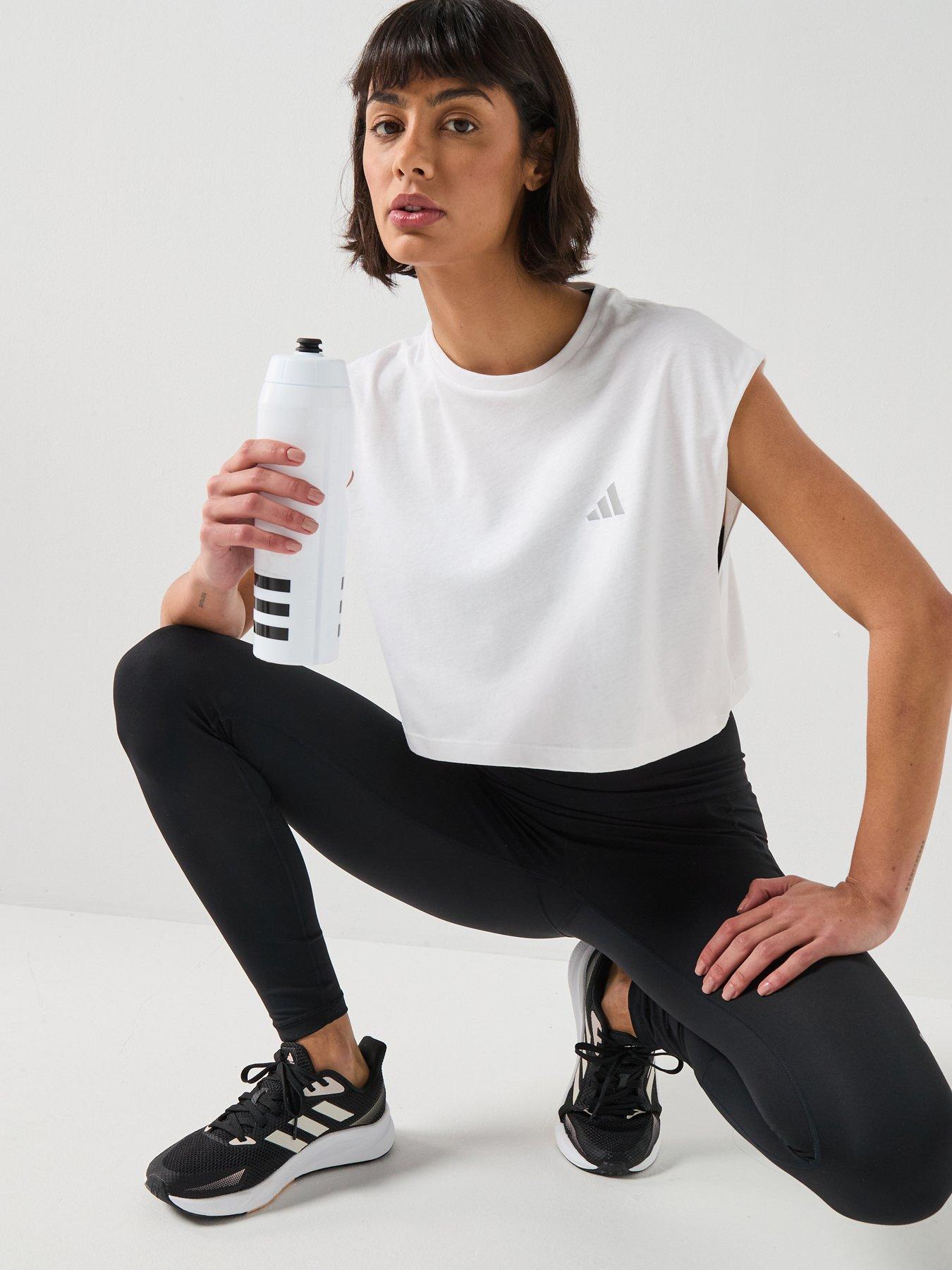 Image 6 of 6 of adidas Womens Running Adi365 Essentials Crop T-Shirt - White