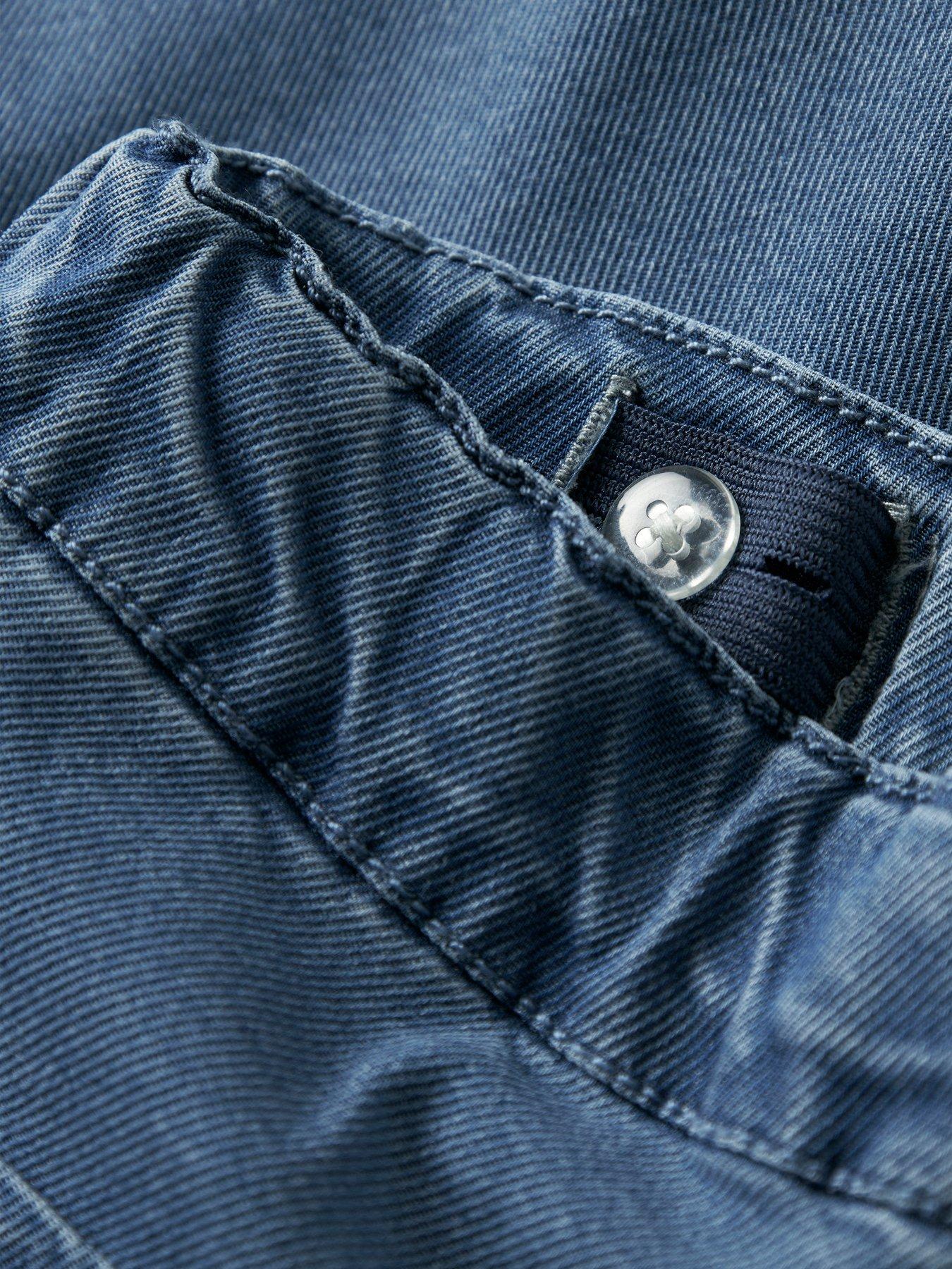 Image 3 of 4 of Name It Mini Girls Bella Wide Leg Pull Up Jeans - Blue