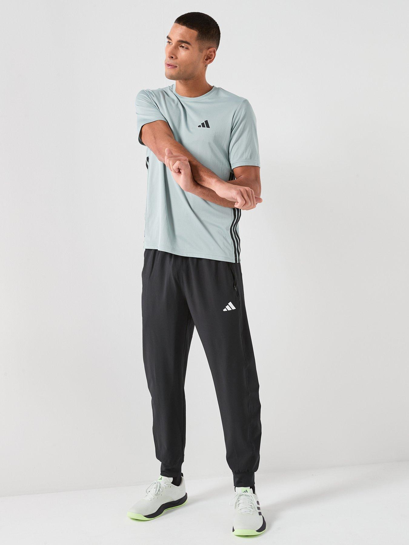 adidas-mens-training-workout-essentials-base-3-stripe-t-shirt-greenback