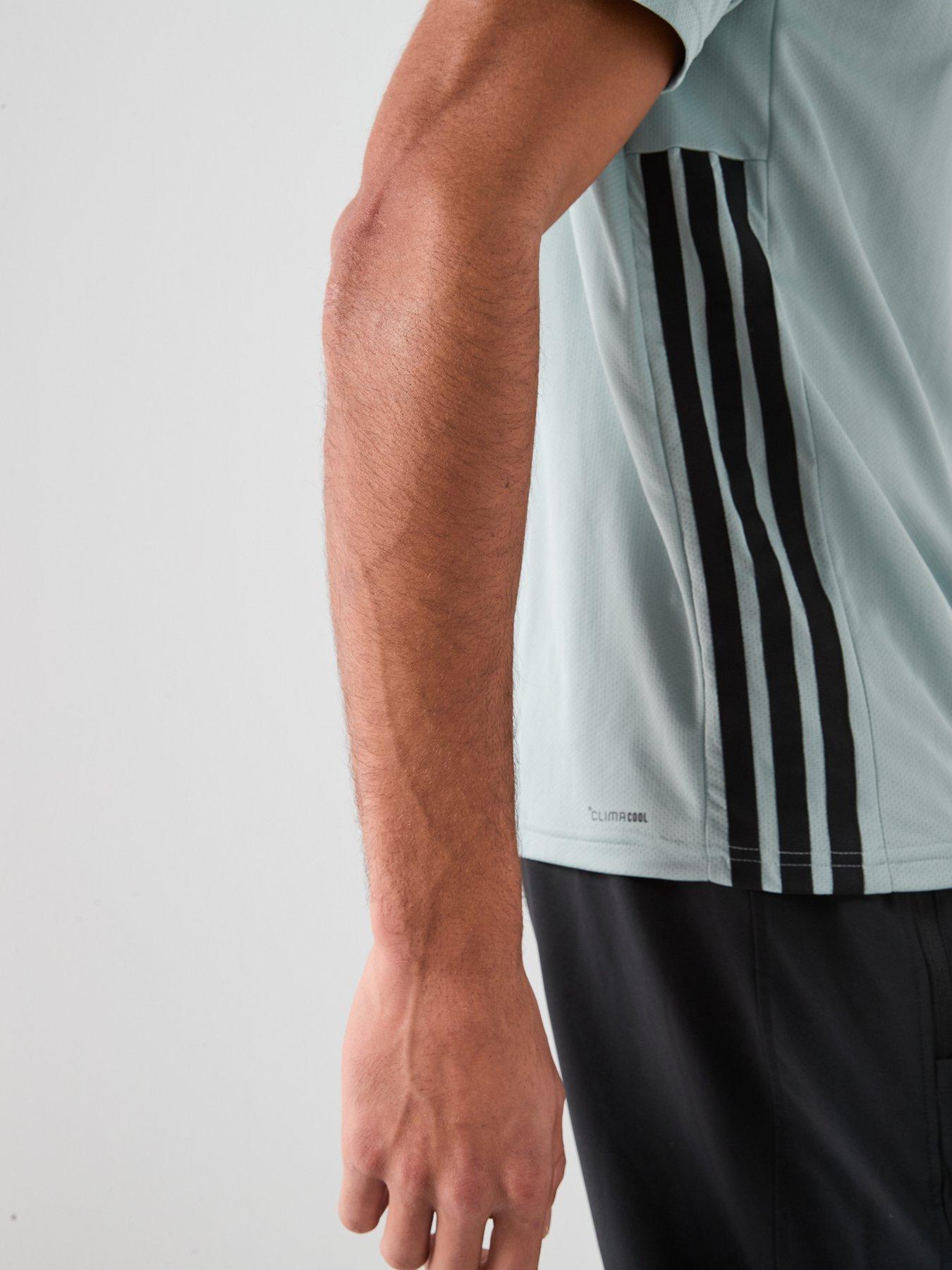 adidas-mens-training-workout-essentials-base-3-stripe-t-shirt-greendetail