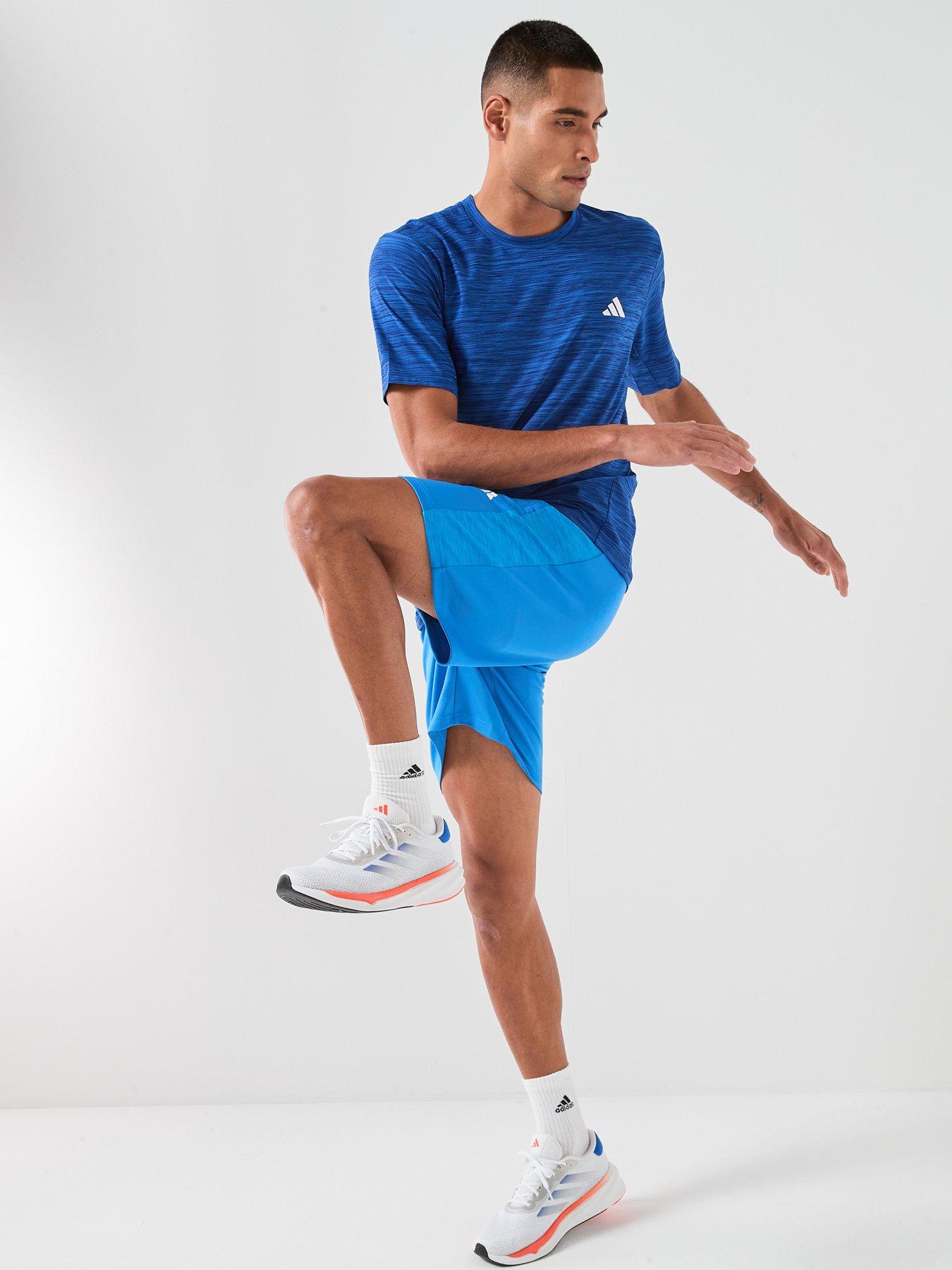Image 3 of 6 of adidas Mens Training Workout Essentials T-Shirt - Blue