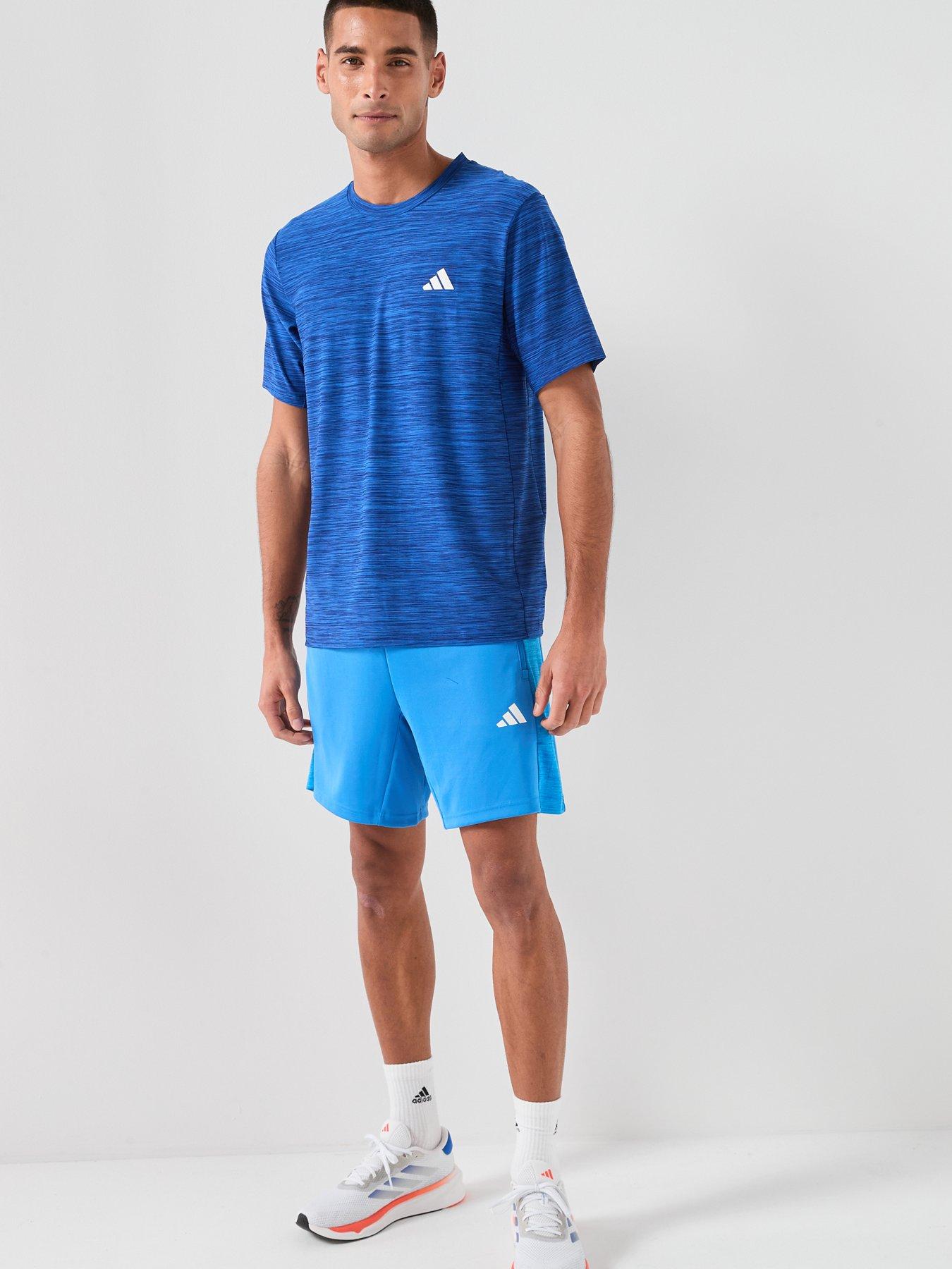 Image 4 of 6 of adidas Mens Training Workout Essentials T-Shirt - Blue