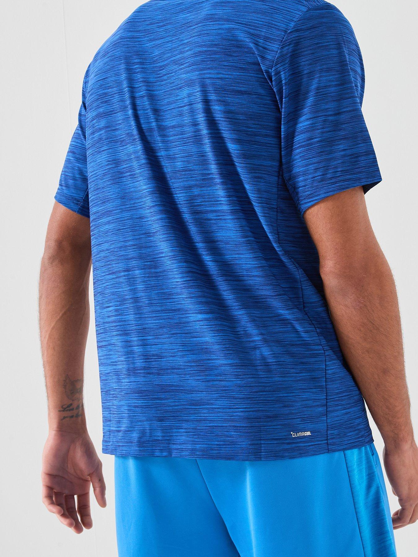 Image 5 of 6 of adidas Mens Training Workout Essentials T-Shirt - Blue