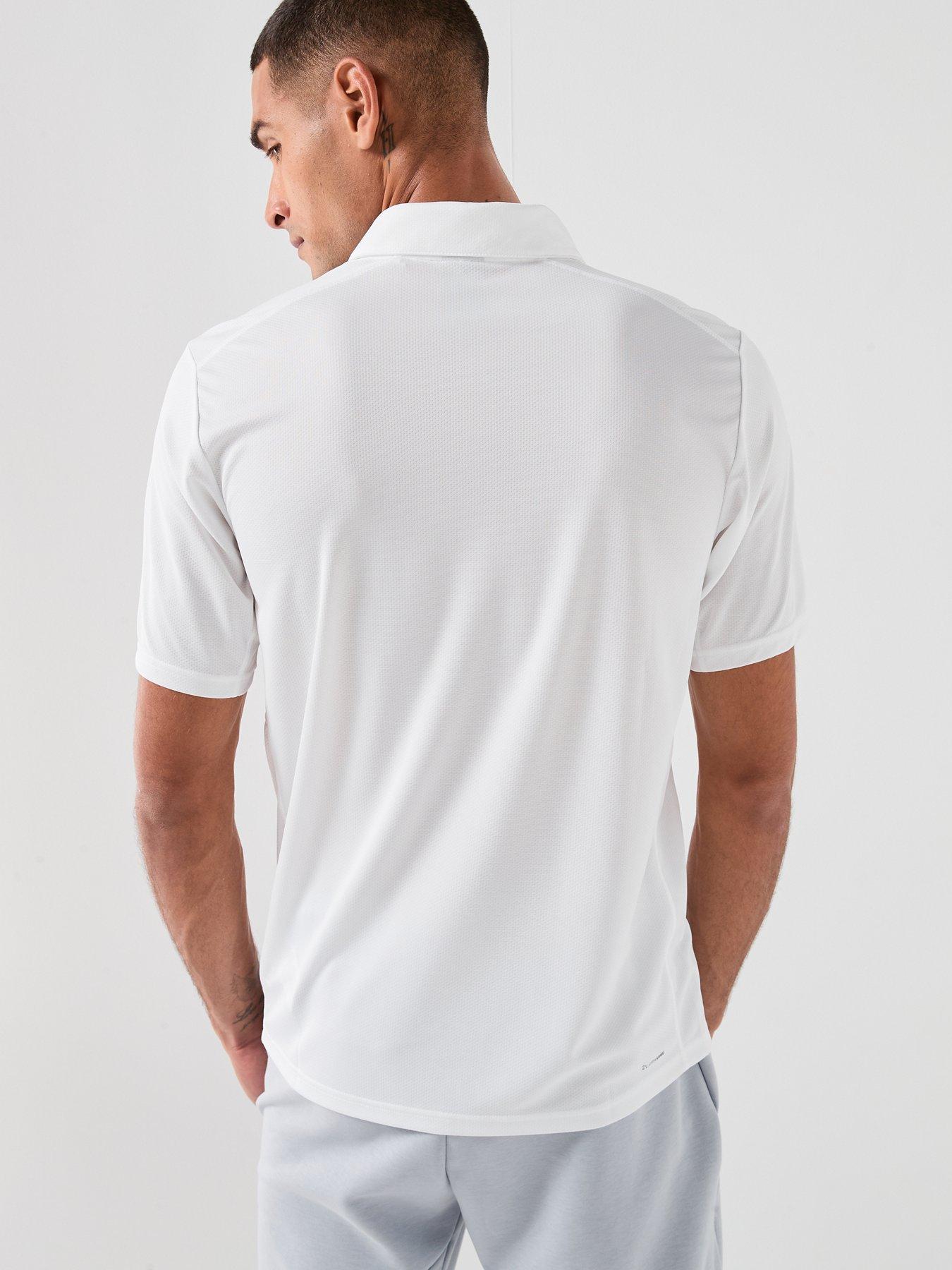 Image 2 of 6 of adidas Mens Training Workout Essentials Polo Shirt - White