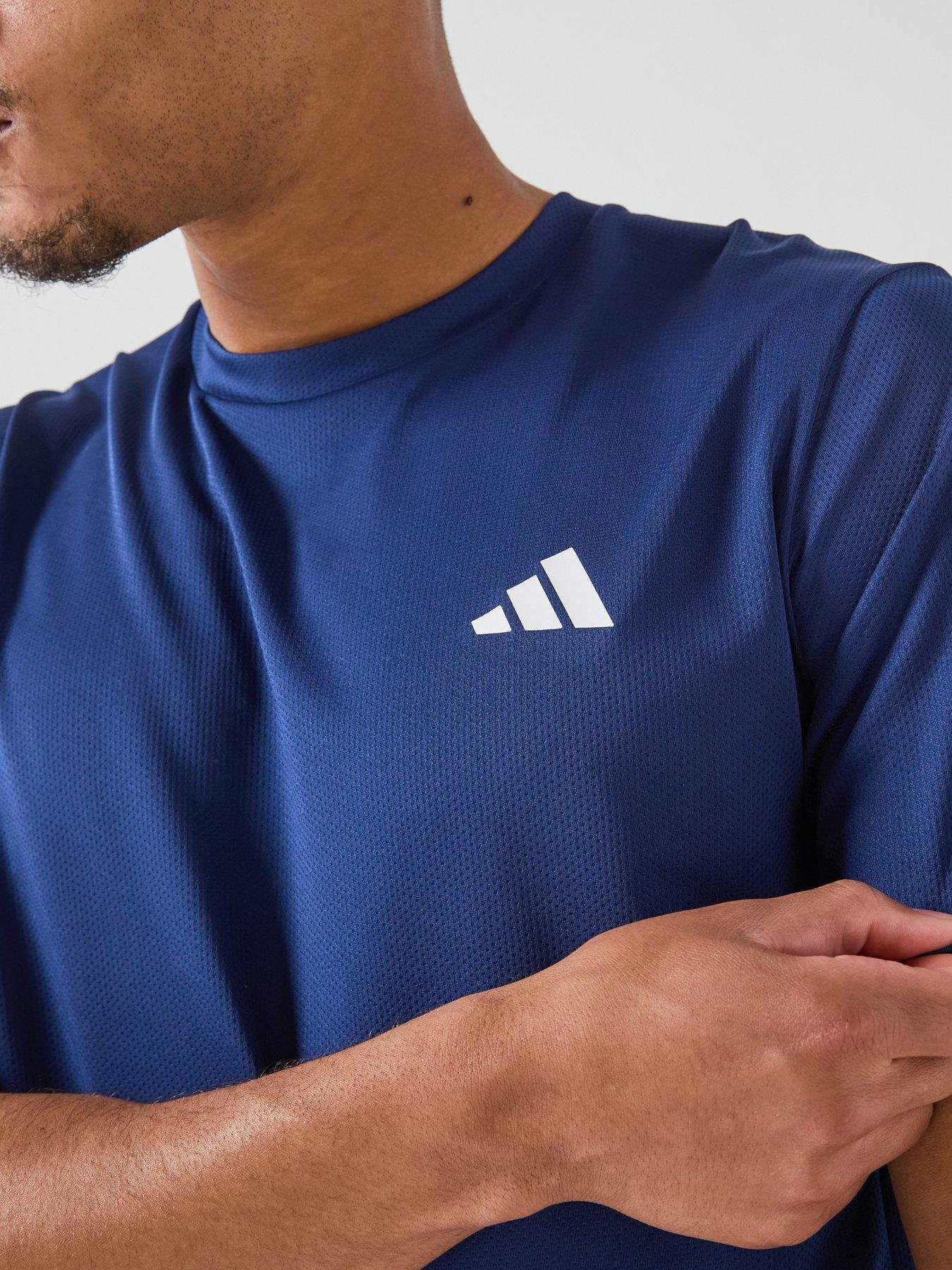 Image 5 of 5 of adidas Mens Training Workout Essentials T-Shirt - Blue