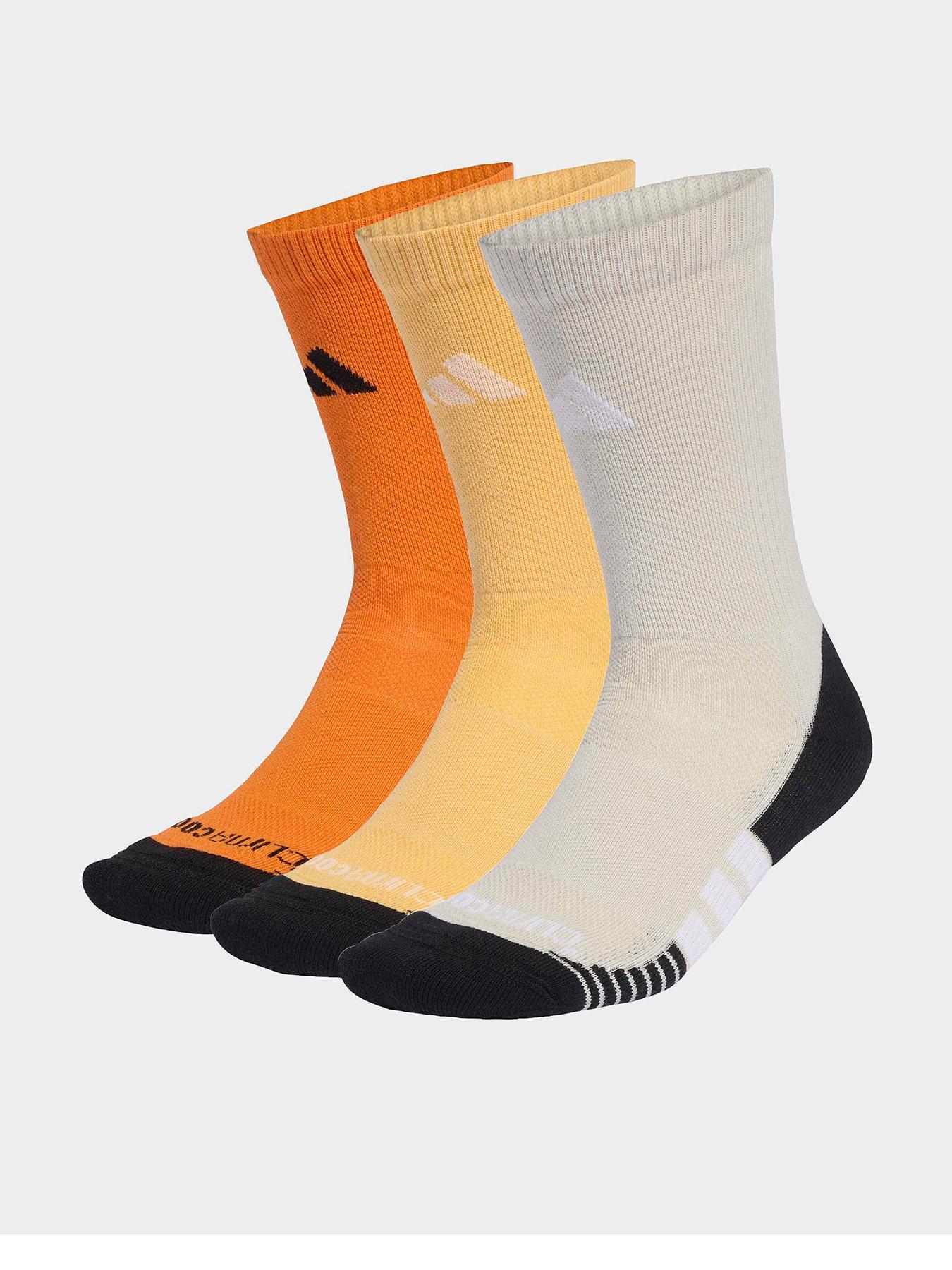 adidas-unisex-training-cushioned-crew-3-pack-socks-orangefront