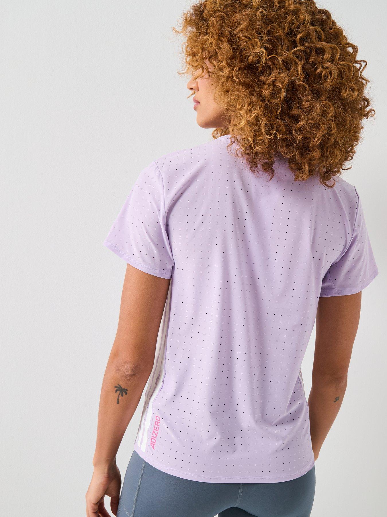 Image 2 of 6 of adidas Womens Running Adizero T-Shirt - Purple