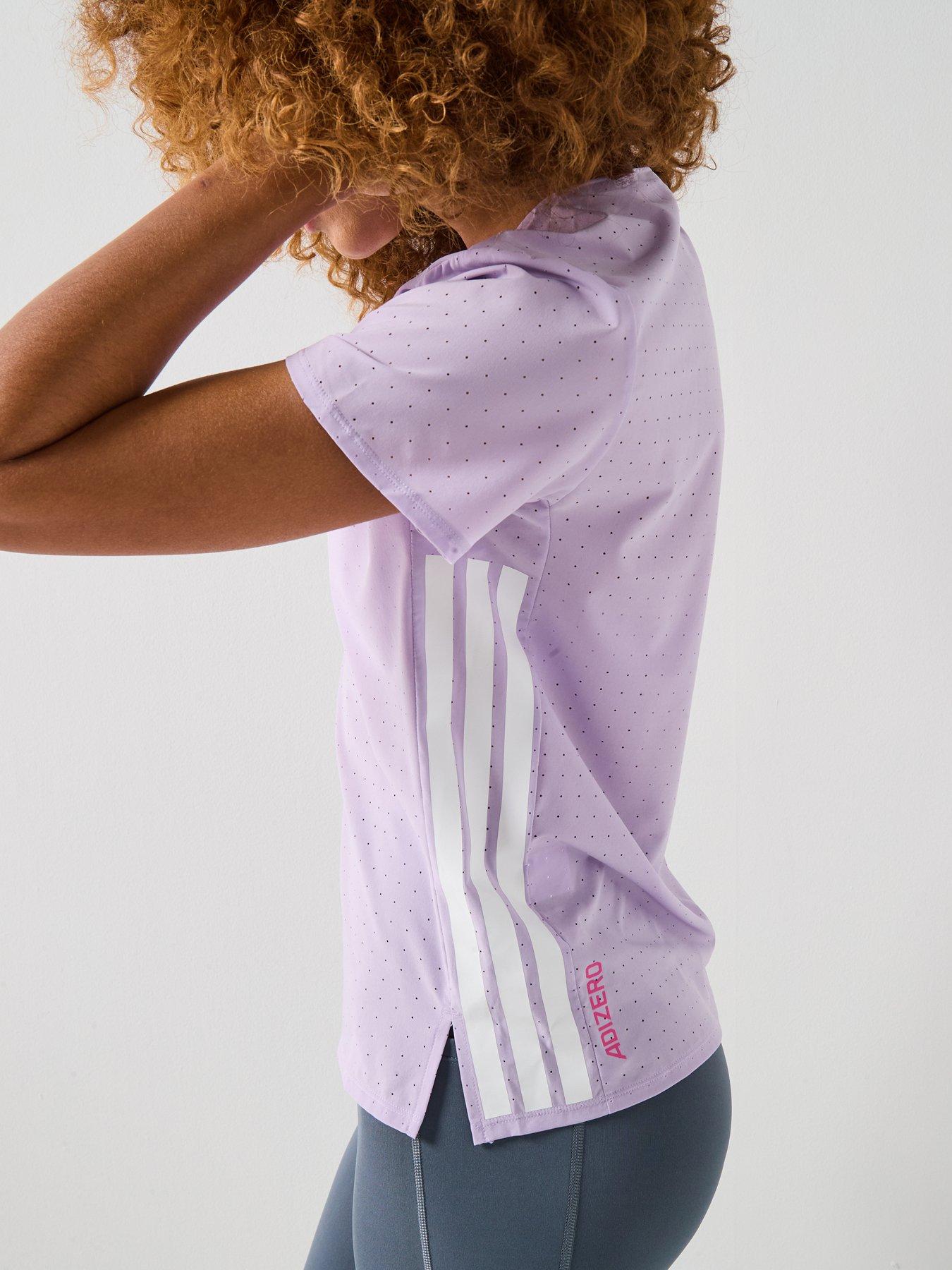 Image 5 of 6 of adidas Womens Running Adizero T-Shirt - Purple