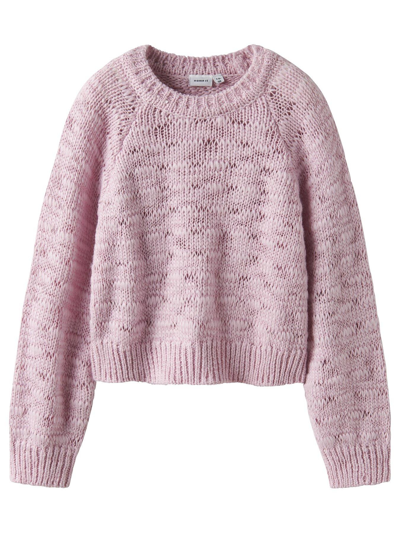 name-it-girls-open-knit-jumper-light-pinkstillFront