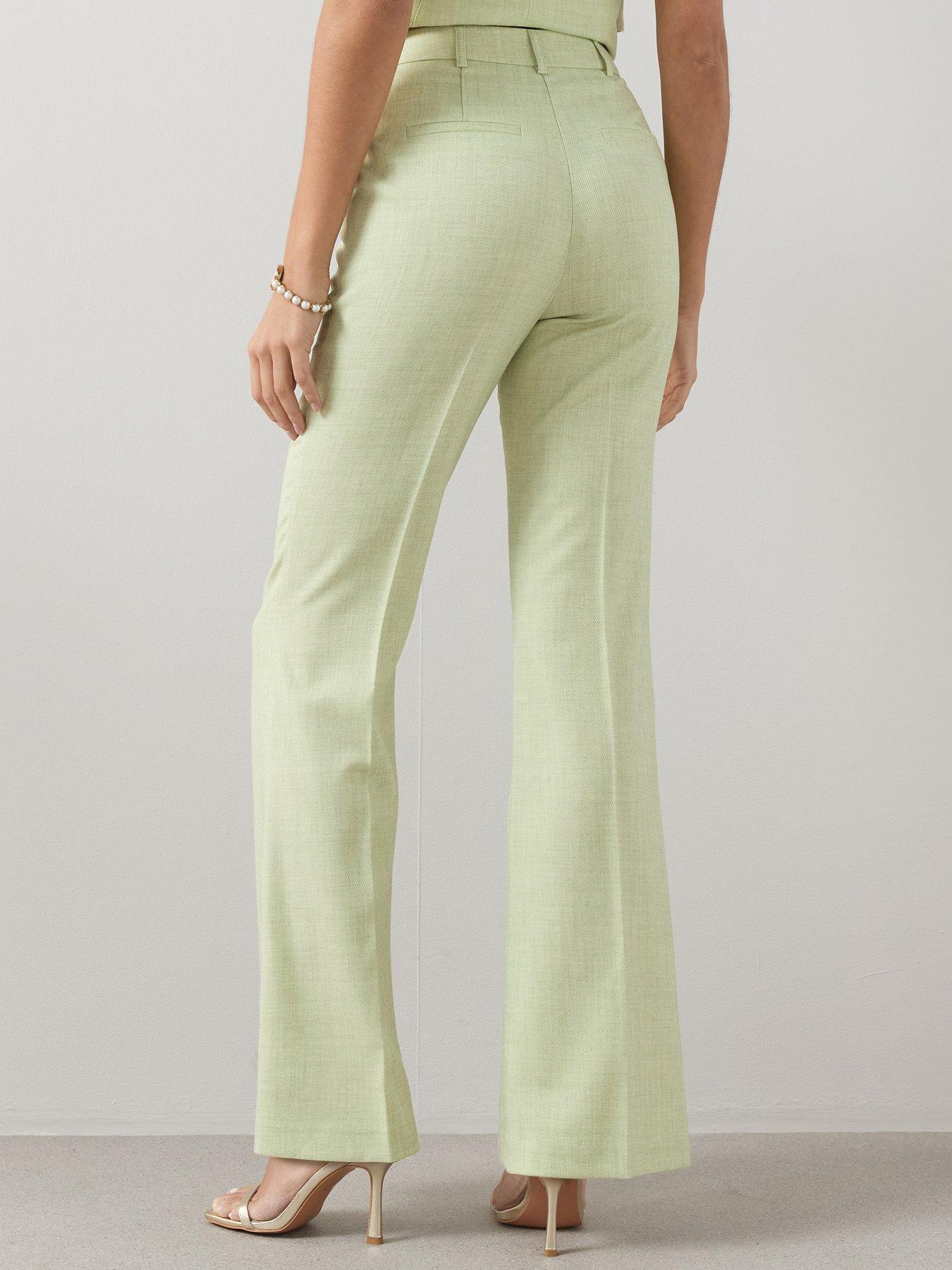 Image 2 of 6 of The Very Collection Flare Trouser Co Ord - Green