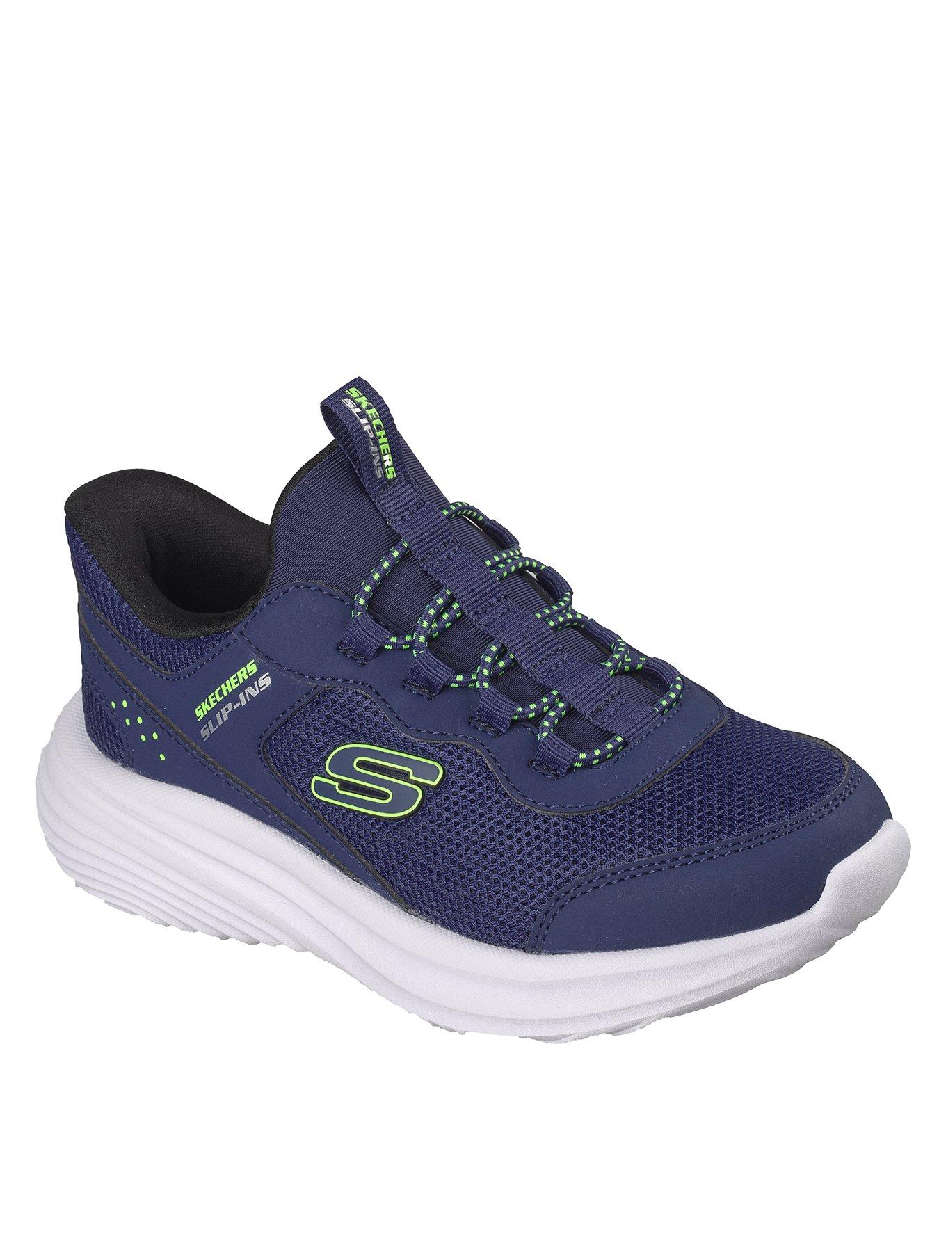 skechers-kids-bounder-pro-slip-in-trainer-navystillFront