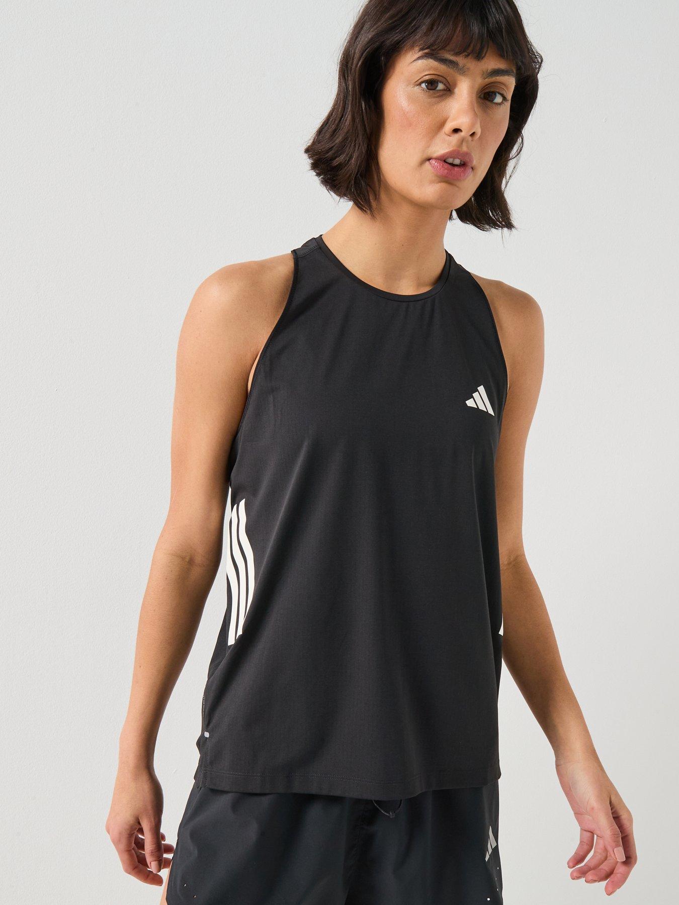 adidas Womens Running Adi365 Iconic Stripes Tank - Black