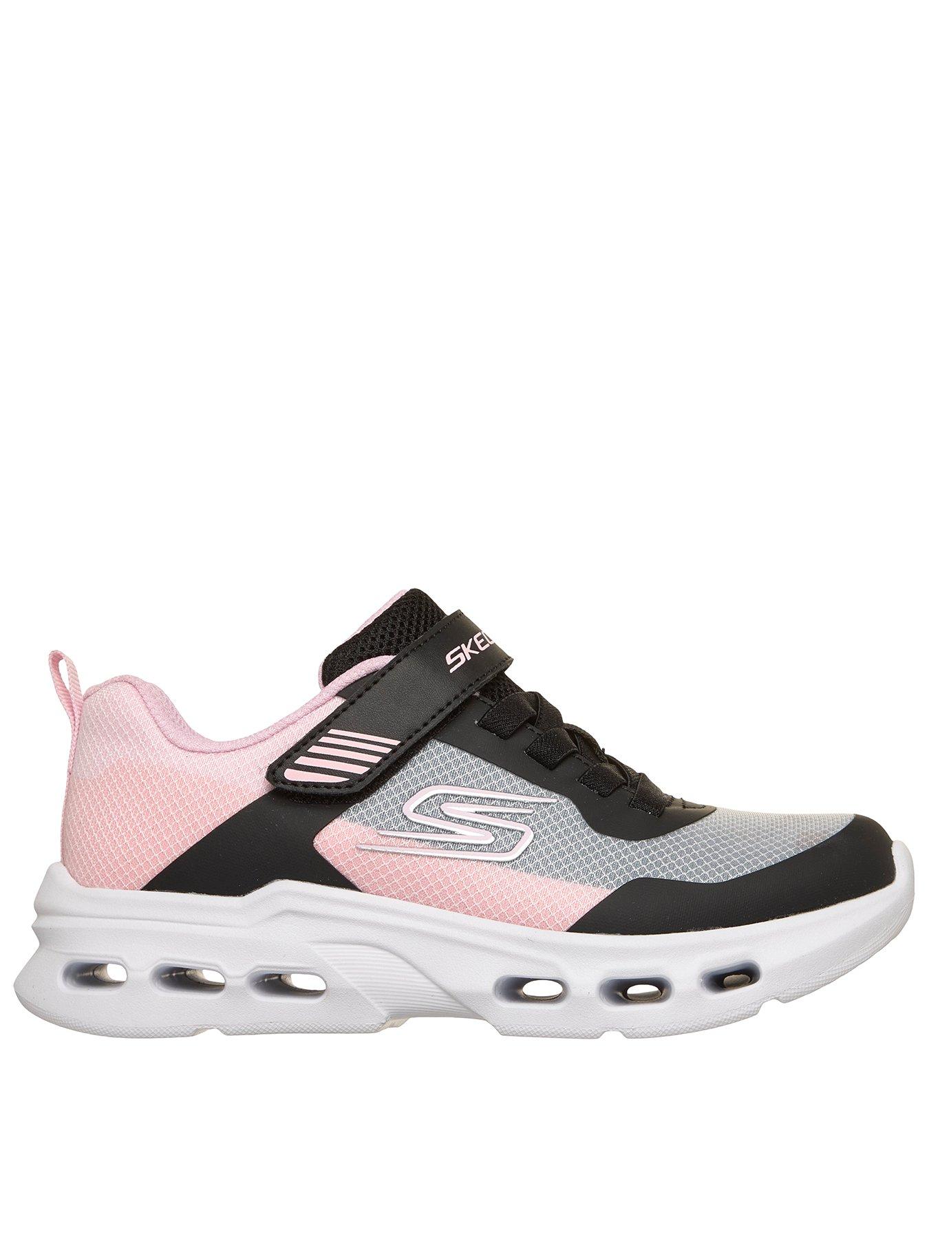 Skechers Kids Glide-Step Drift Trainer - Grey/Pink