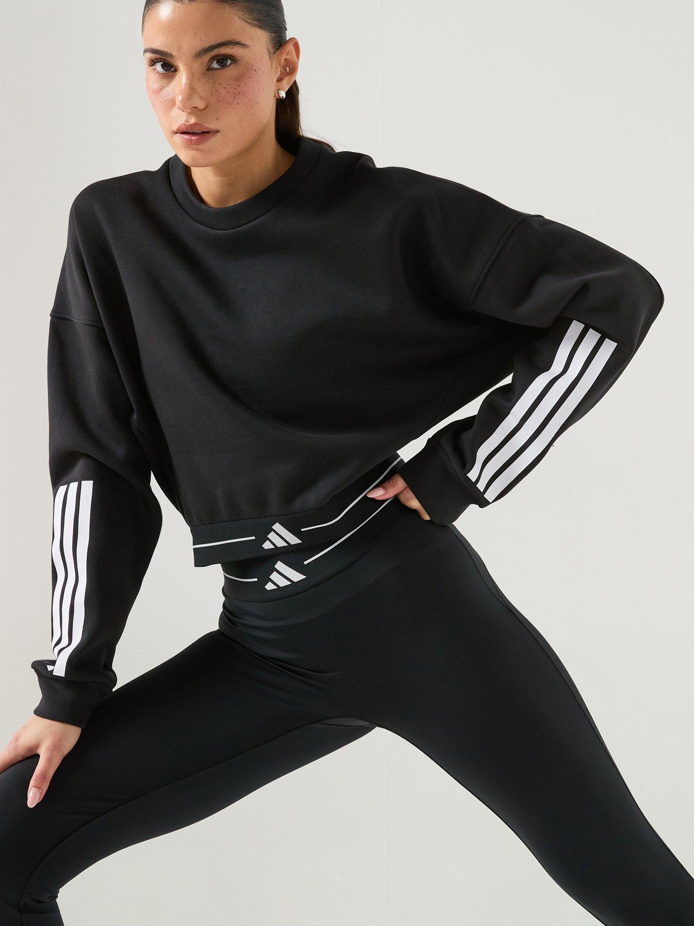 adidas Womens Training Hyperglam Sweatshirt - Black