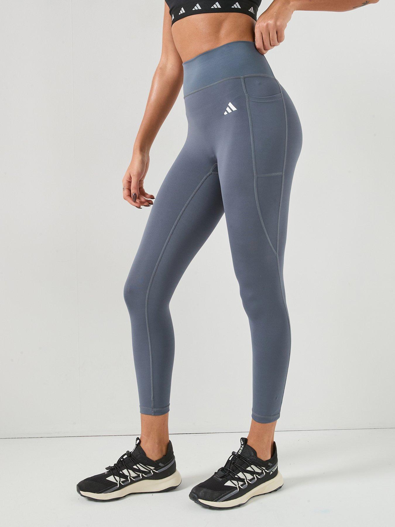 Image 1 of 5 of adidas Womens Training Workout Essentials Plus 7/8 Tights - Grey
