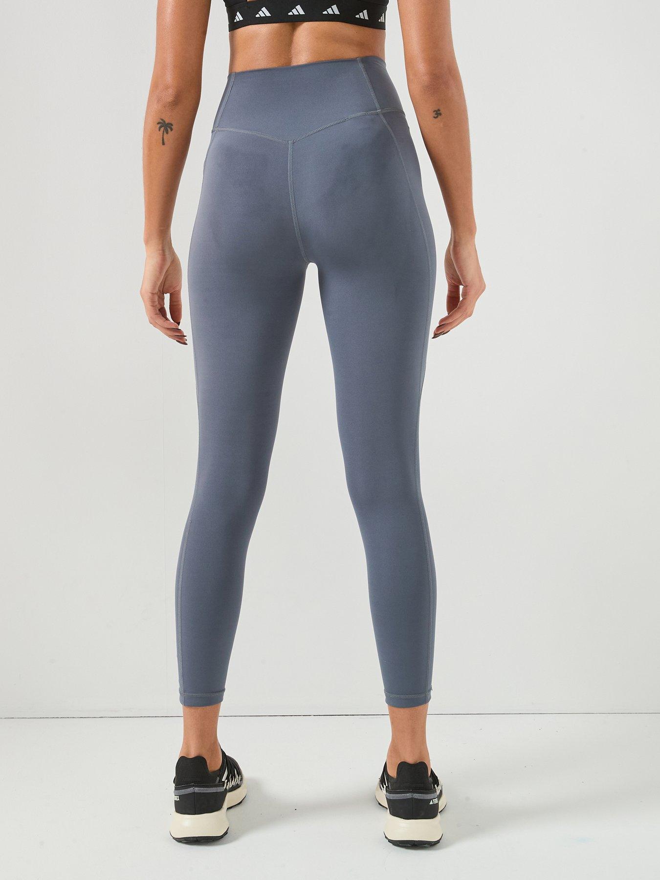 Image 2 of 5 of adidas Womens Training Workout Essentials Plus 7/8 Tights - Grey