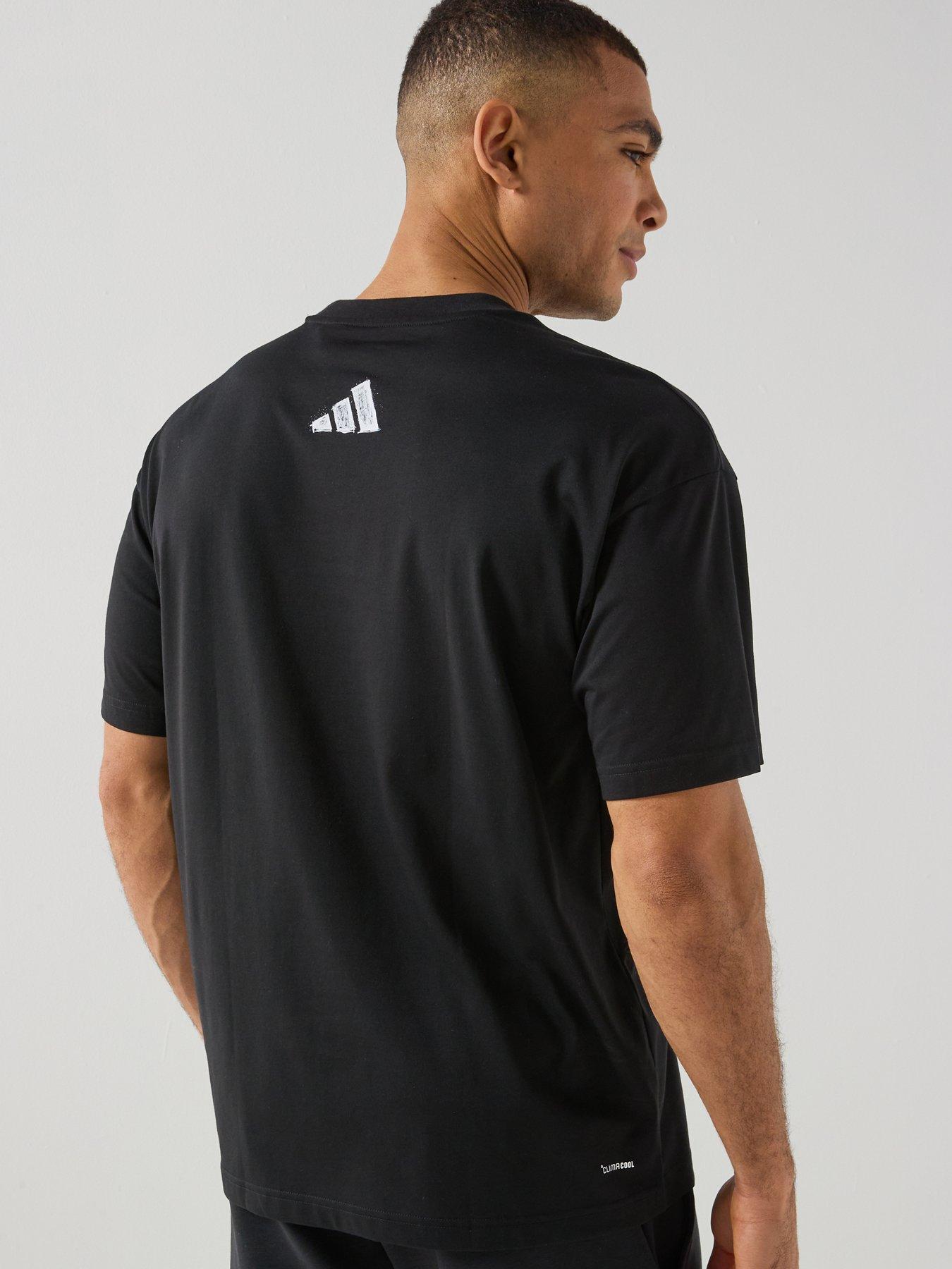 Image 2 of 6 of adidas Mens Training Graphics T-Shirt - Black