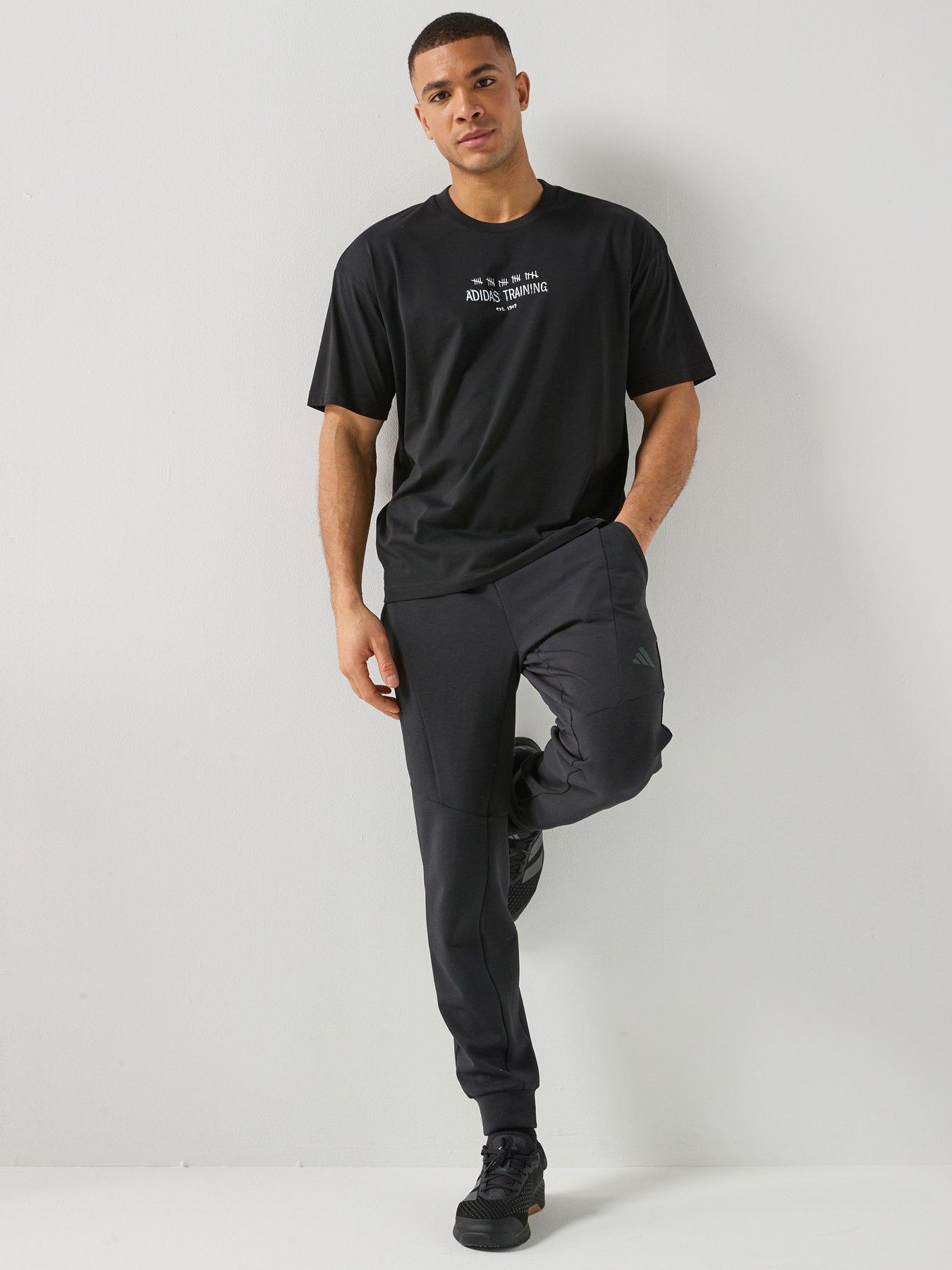 Image 3 of 6 of adidas Mens Training Graphics T-Shirt - Black