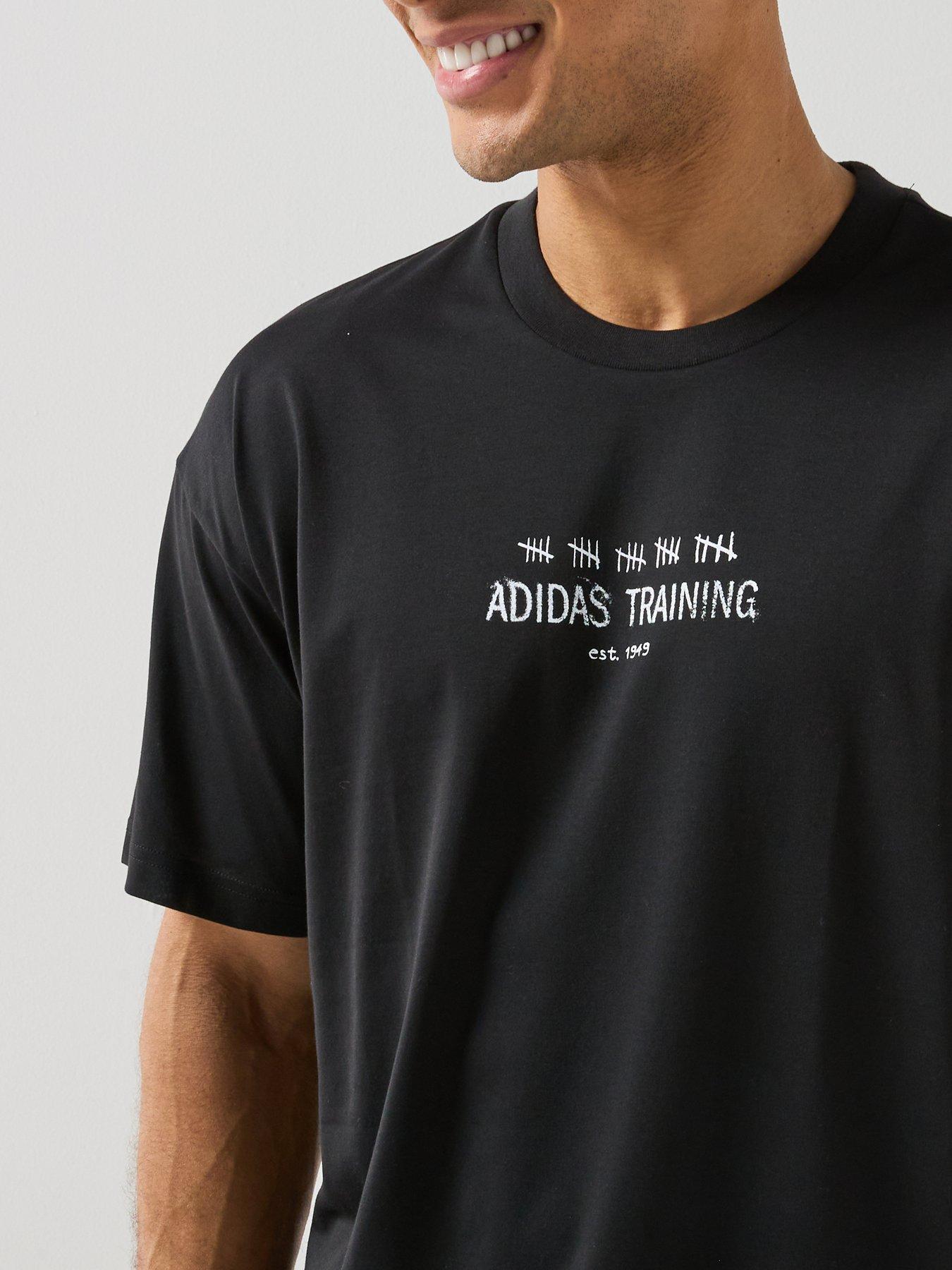 Image 5 of 6 of adidas Mens Training Graphics T-Shirt - Black