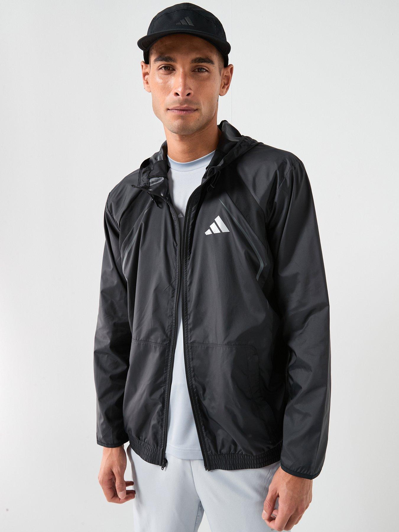 adidas Mens Training Tech Windbreaker - Black