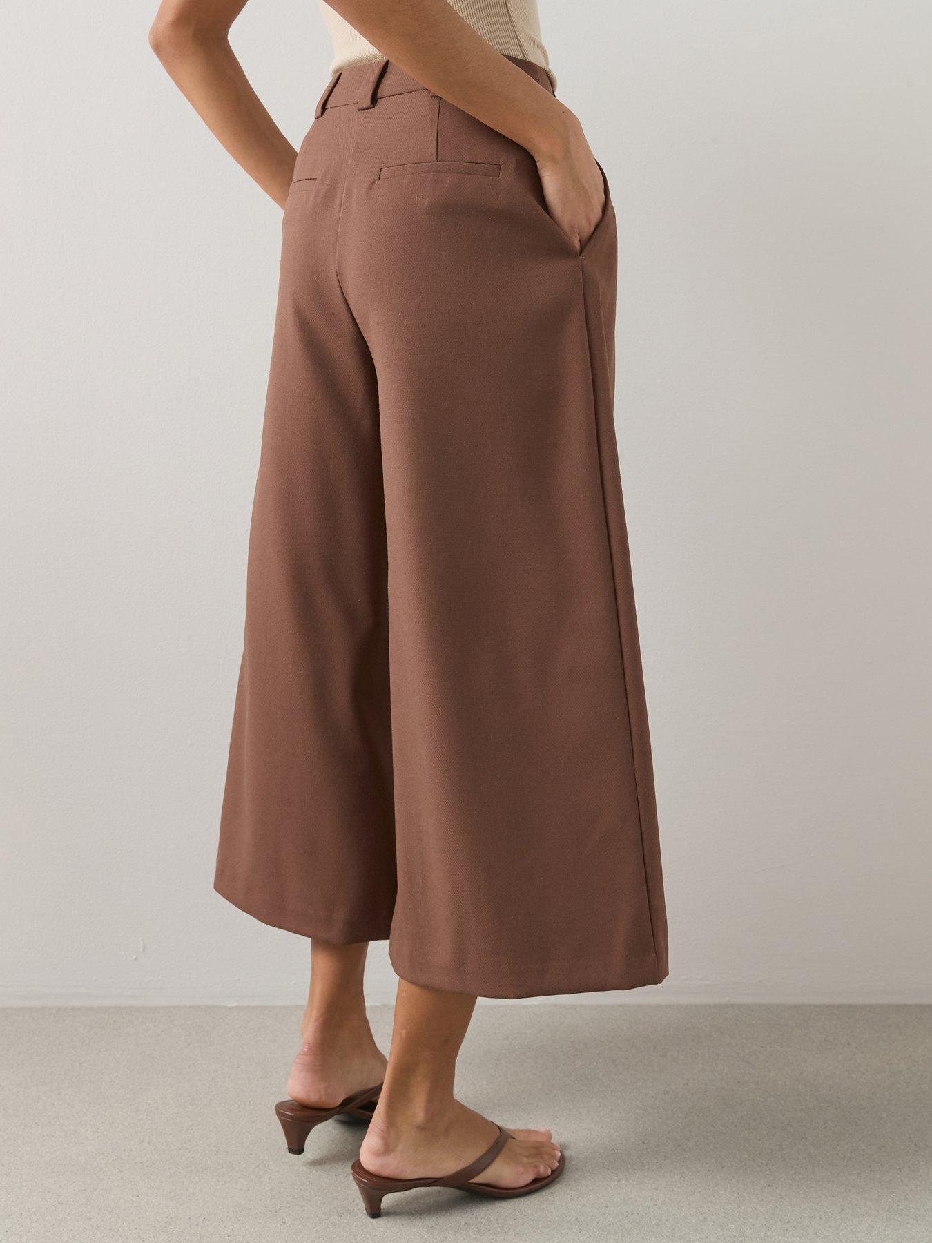 the-very-collection-linen-blend-tailored-culottes-brownstillFront